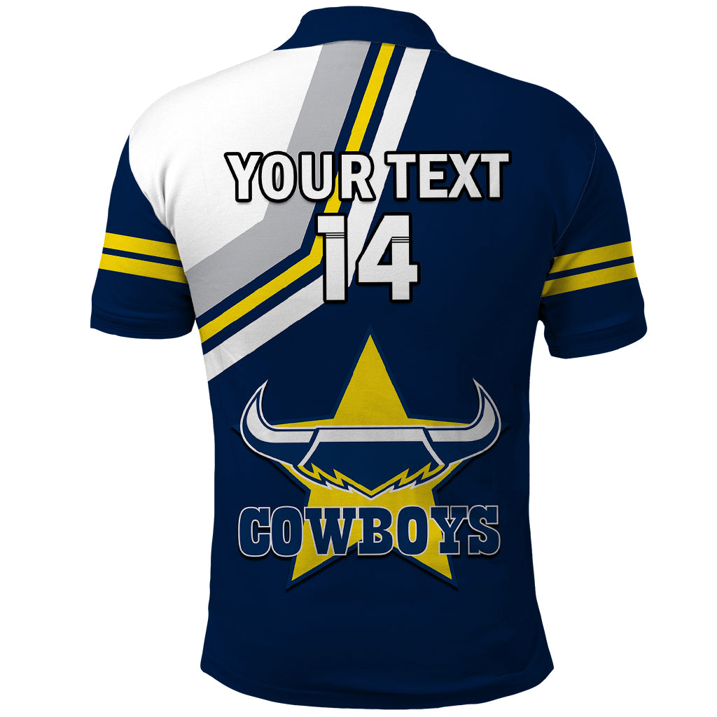 (Custom Text And Number) Cowboys Rugby 2023 Polo Shirt Sporty Style Navy Blue - Vibe Hoodie Shop