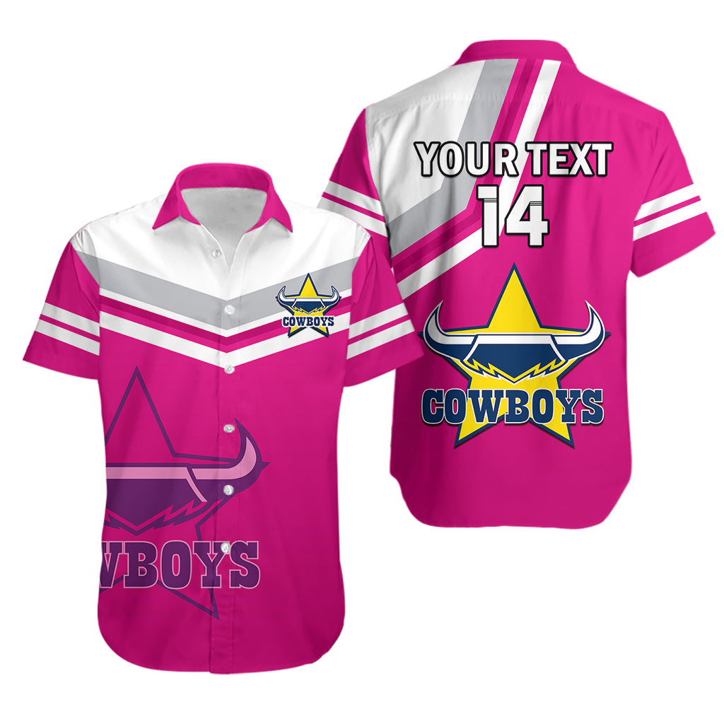 (Custom Text And Number) Cowboys Rugby 2023 Hawaiian Shirt Sporty Style Pink - Vibe Hoodie Shop