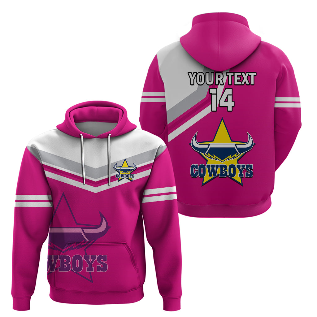(Custom Text And Number) Cowboys Rugby 2023 Hoodie Sporty Style Pink - Vibe Hoodie Shop