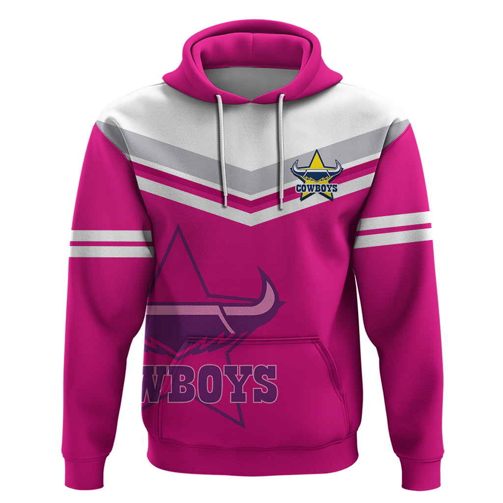 (Custom Text And Number) Cowboys Rugby 2023 Hoodie Sporty Style Pink - Vibe Hoodie Shop