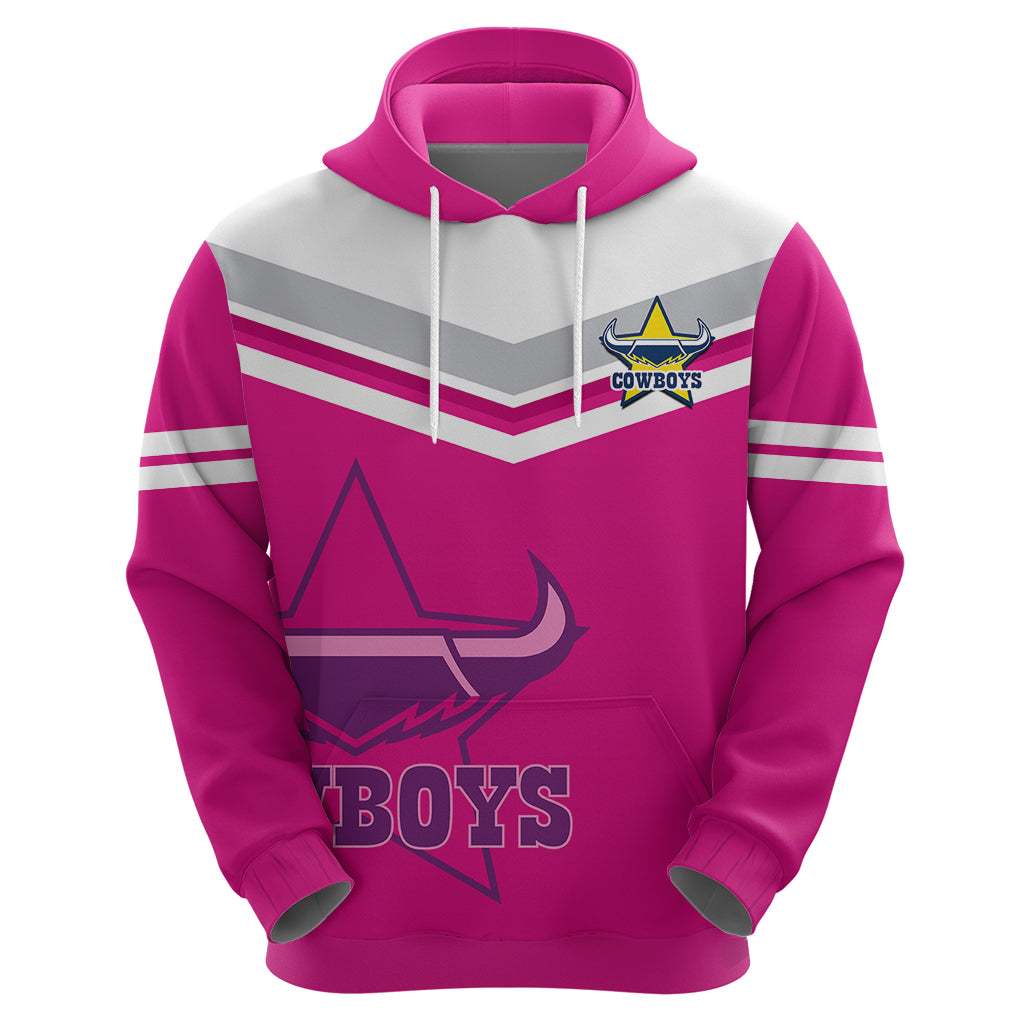 (Custom Text And Number) Cowboys Rugby 2023 Hoodie Sporty Style Pink - Vibe Hoodie Shop