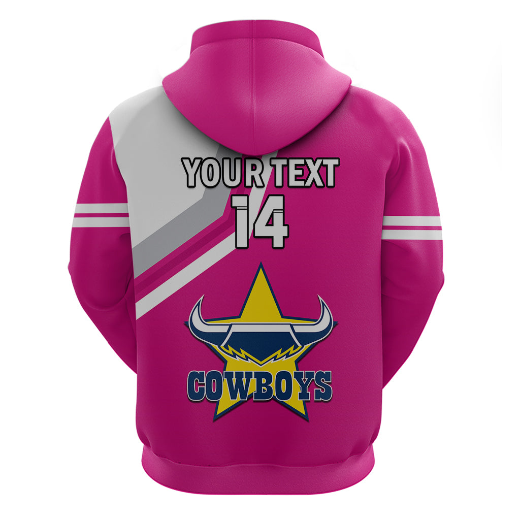 (Custom Text And Number) Cowboys Rugby 2023 Hoodie Sporty Style Pink - Vibe Hoodie Shop
