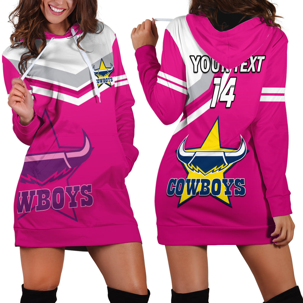 (Custom Text And Number) Cowboys Rugby 2023 Hoodie Dress Sporty Style Pink - Vibe Hoodie Shop