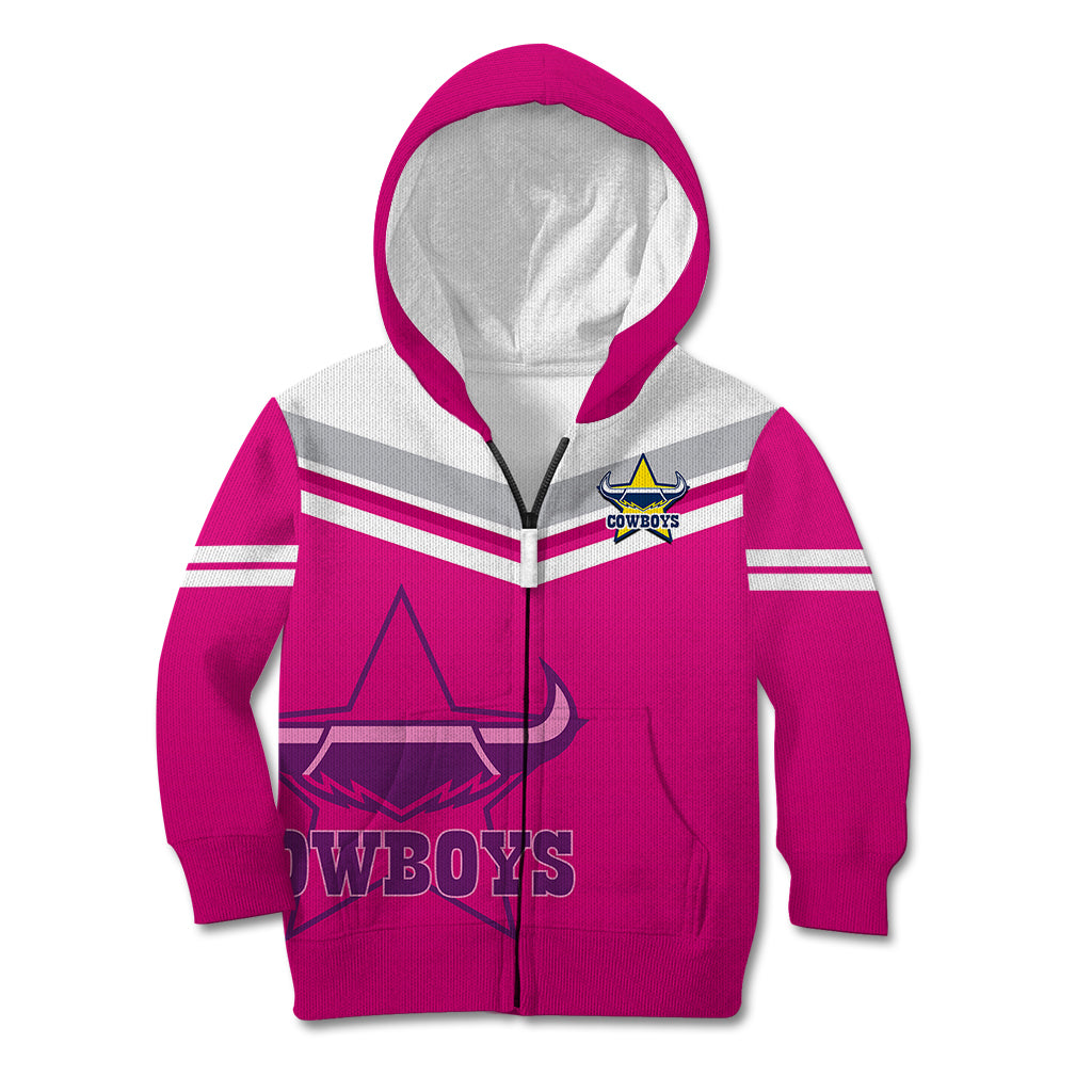 (Custom Text And Number) Cowboys Rugby 2023 Kid Hoodie Sporty Style Pink - Vibe Hoodie Shop