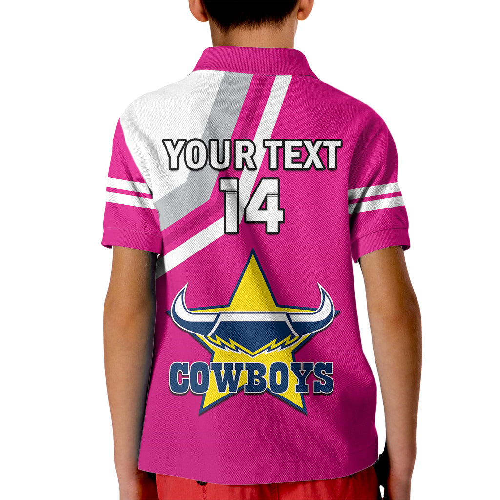 (Custom Text And Number) Cowboys Rugby 2023 Kid Polo Shirt Sporty Style Pink - Vibe Hoodie Shop