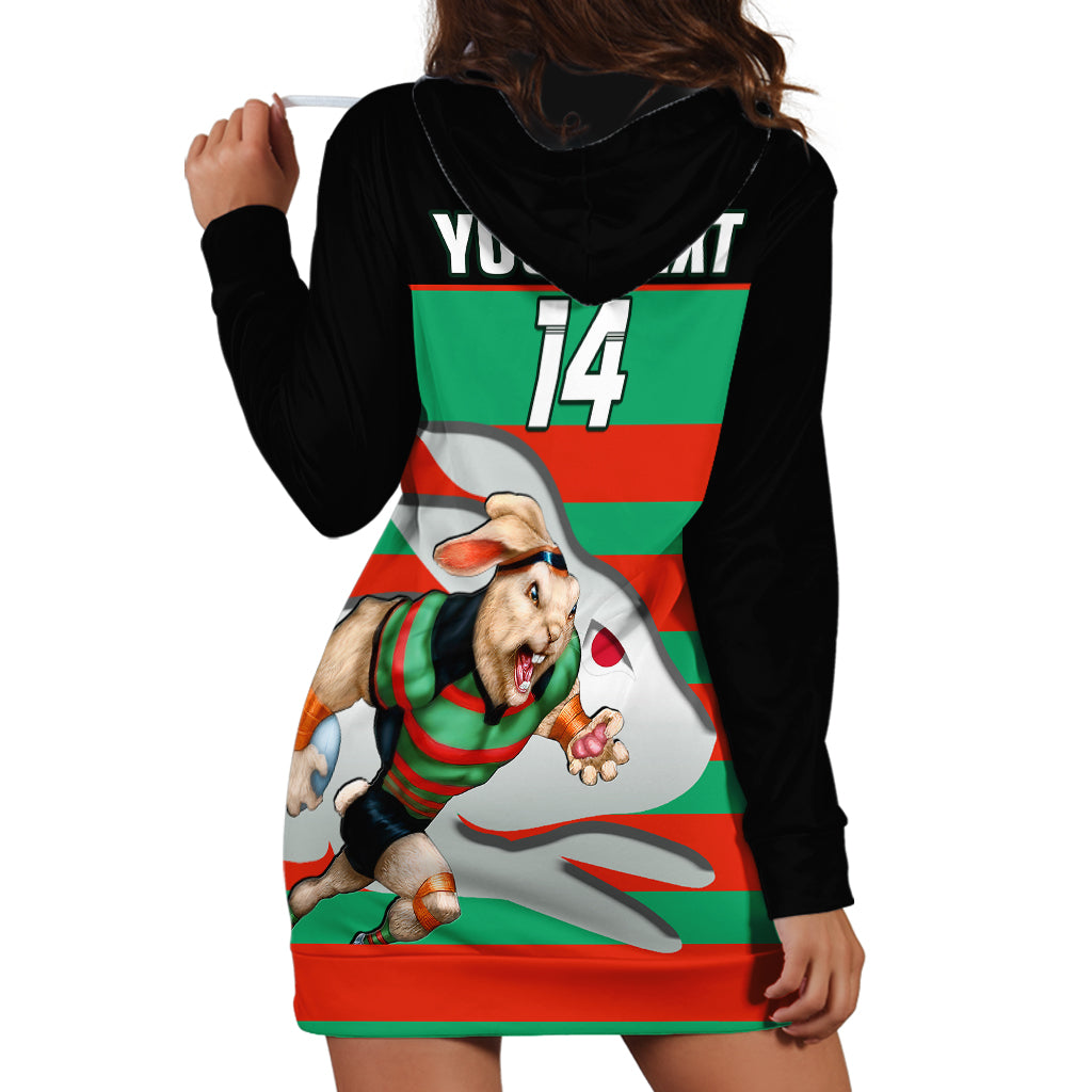 (Custom Text And Number) Rabbitohs Rugby 2023 Hoodie Dress Glory Glory Souths Unique - Vibe Hoodie Shop