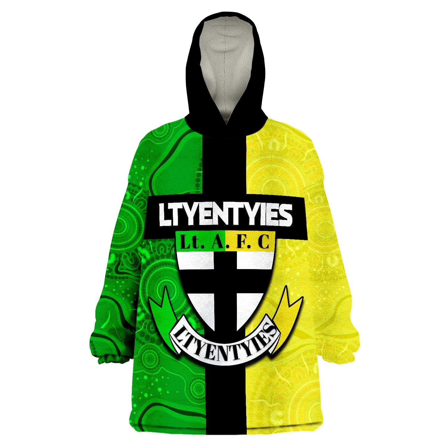 Ltyentyies Lt. A. F. C Australian Football Aboriginal Wearable Blanket Hoodie - Vibe Hoodie Shop