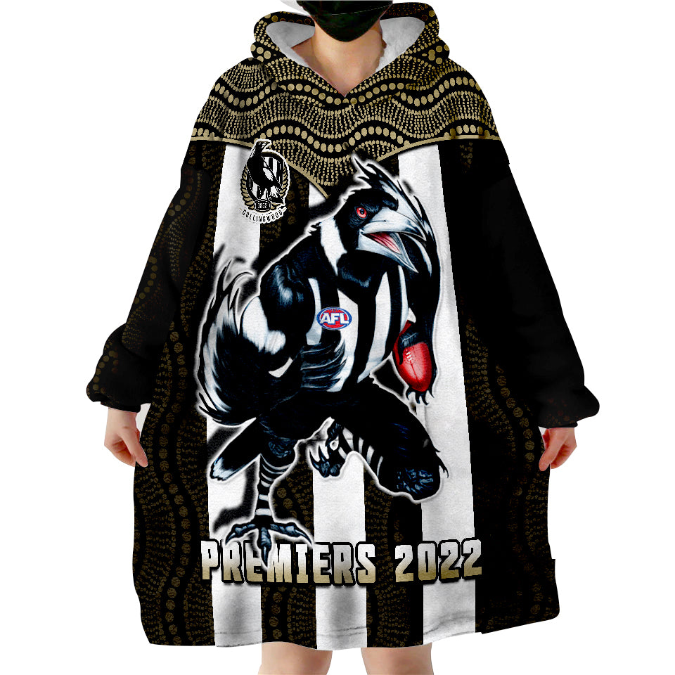 Magpies Football Collingwood 1892 Indigenous Sporty Style Wearable Blanket Hoodie - Vibe Hoodie Shop