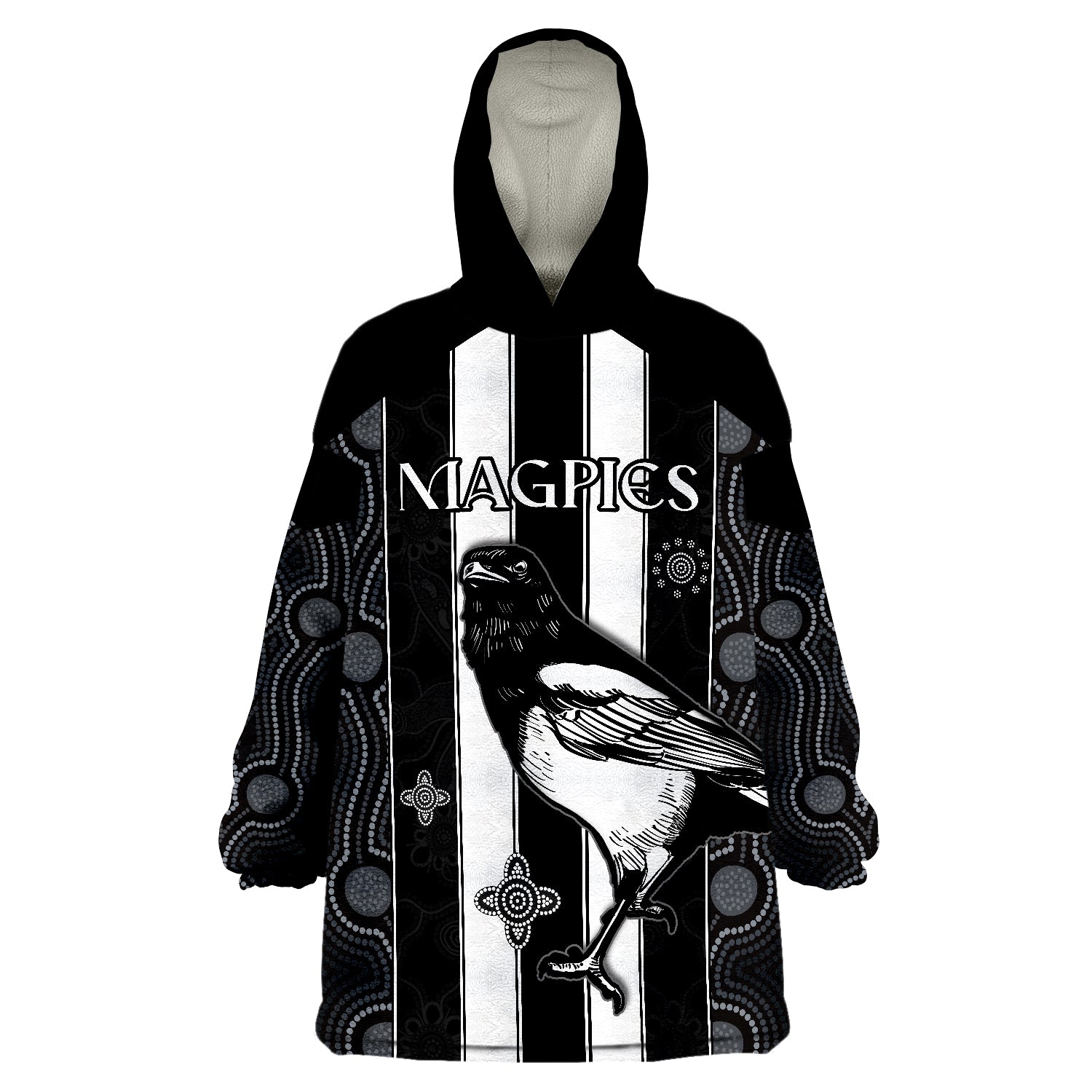 Magpies Indigenous We are the Champions Wearable Blanket Hoodie - Vibe Hoodie Shop