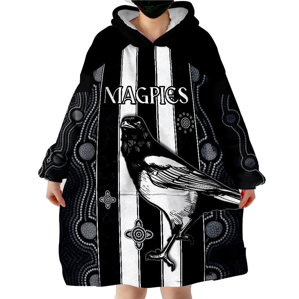 Magpies Indigenous We are the Champions Wearable Blanket Hoodie - Vibe Hoodie Shop