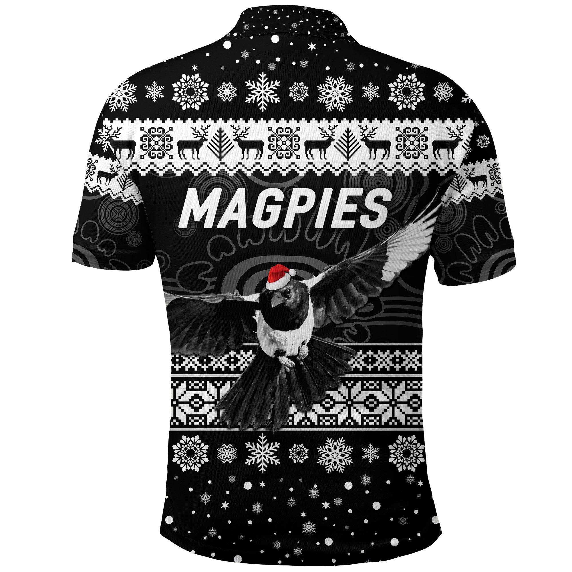 Collingwood Magpies Polo Shirt Christmas Simple Style - Vibe Hoodie Shop