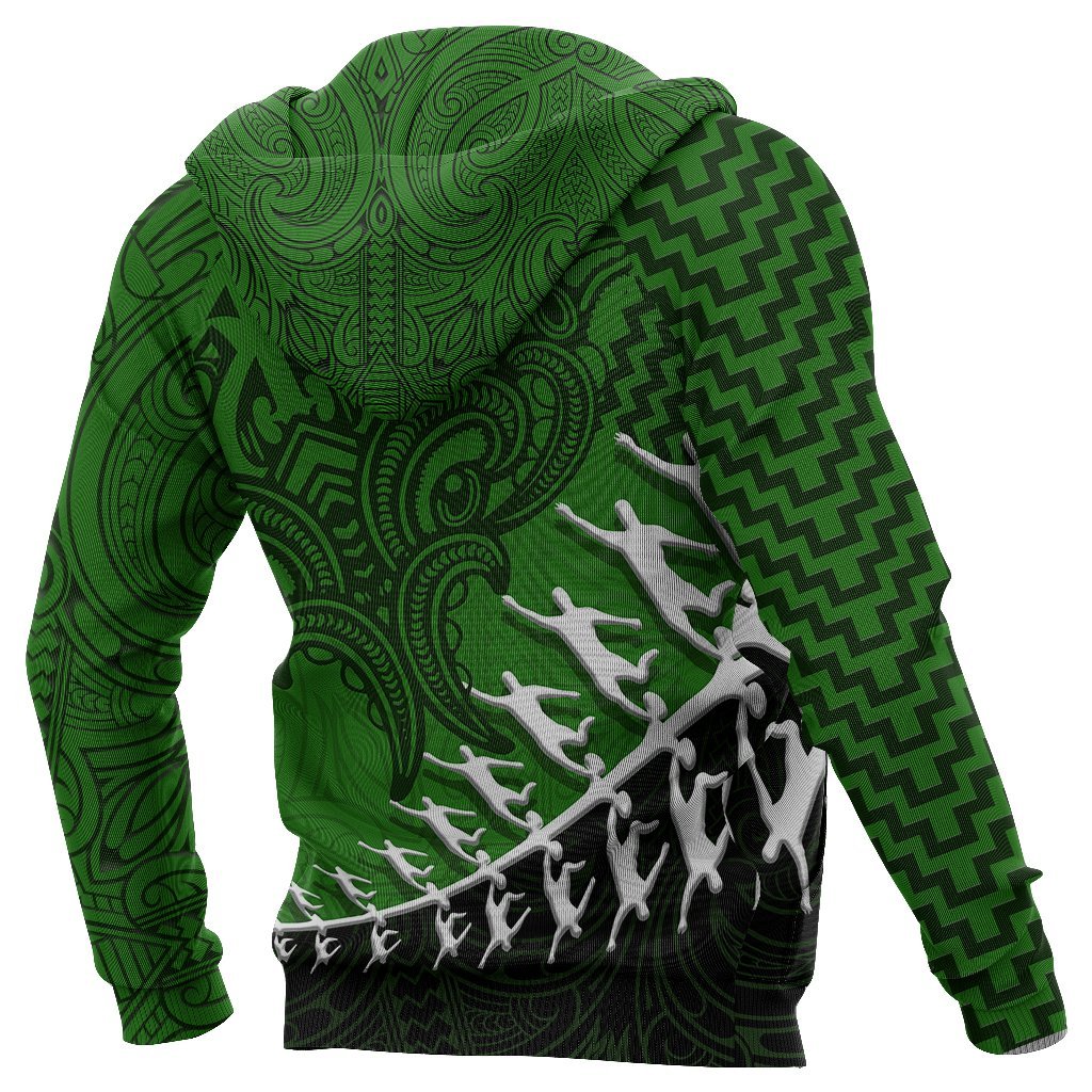 New Zealand Silver Fern Hoodie, Maori Manaia Rugby Player Pullover Hoodie - Vibe Hoodie Shop