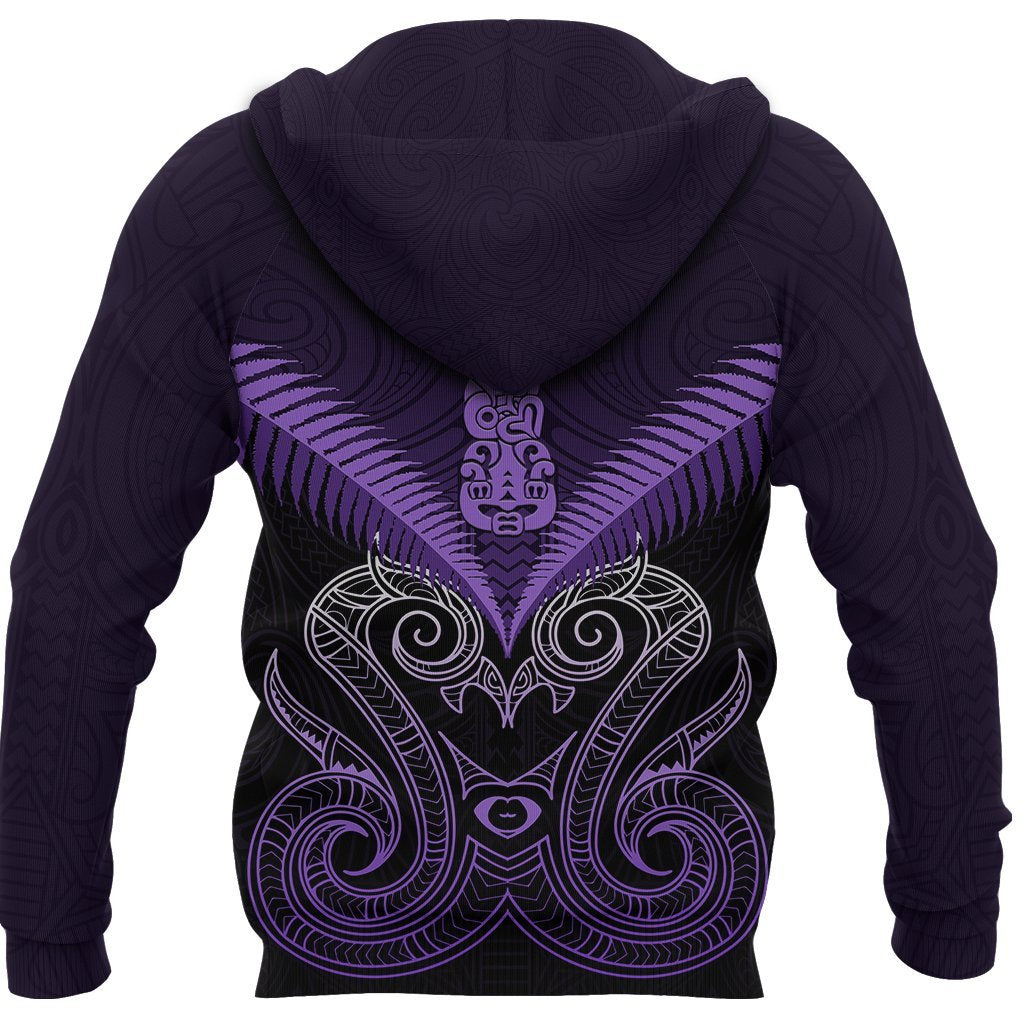 Maori Manaia New Zealand Hoodie Purple - Vibe Hoodie Shop