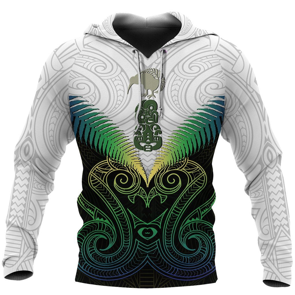 Maori Manaia New Zealand Hoodie Rasta - Vibe Hoodie Shop