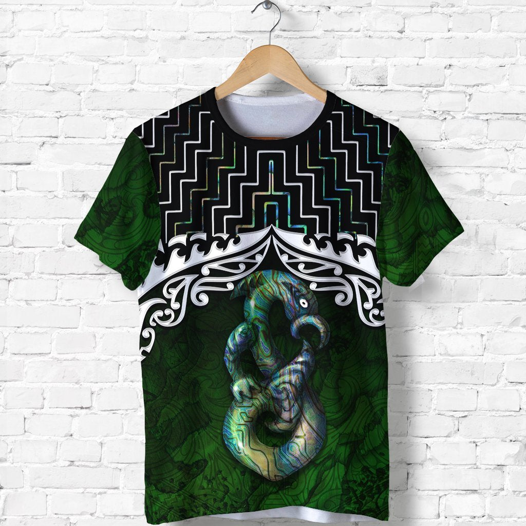 New Zealand Maori Shirt, Poutama Manaia Paua Shell T shirt - Vibe Hoodie Shop