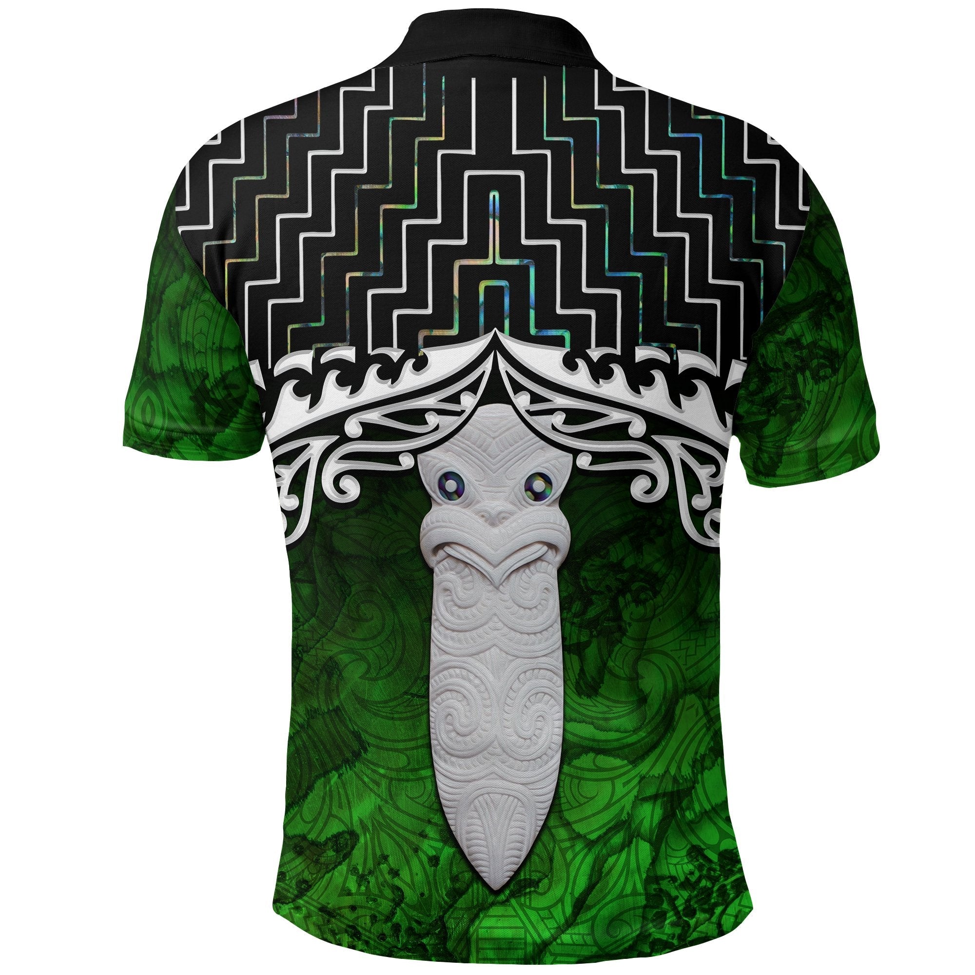 New Zealand Maori Polo Shirt, Poutama Taiaha Mauri Golf Shirt - Vibe Hoodie Shop