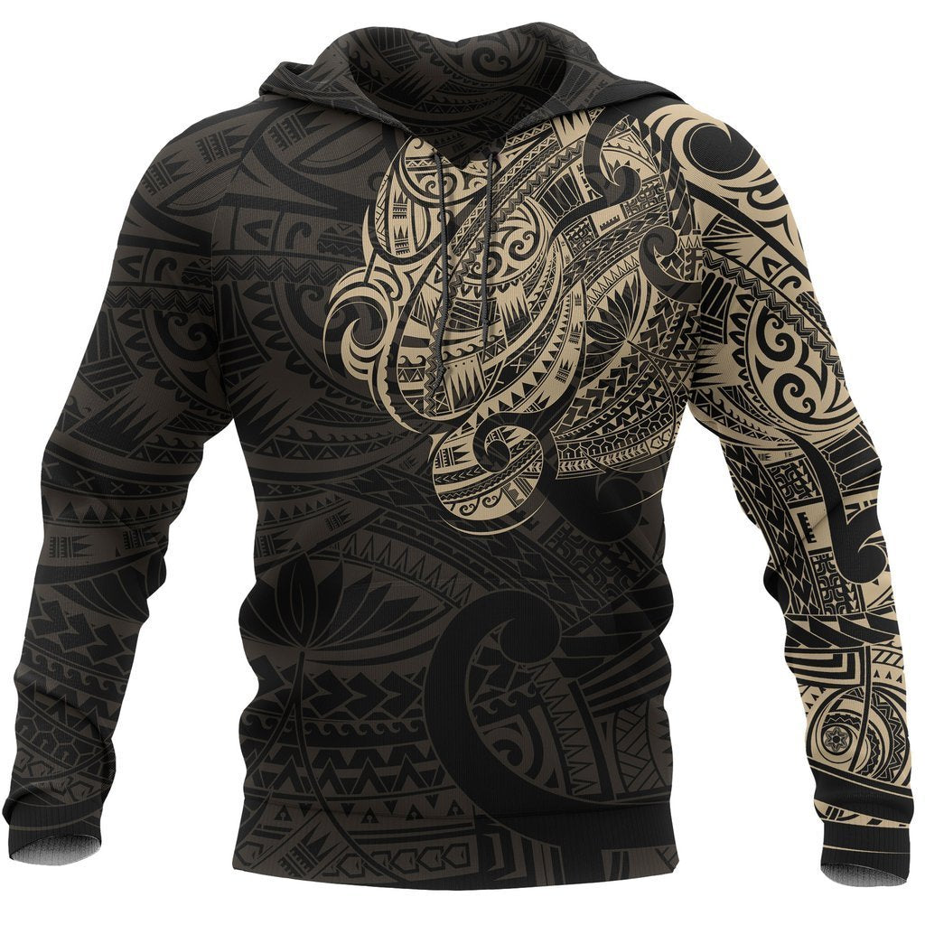 Maori Tattoo Hoodie, New Zealand All Over Print Hoodie - Vibe Hoodie Shop