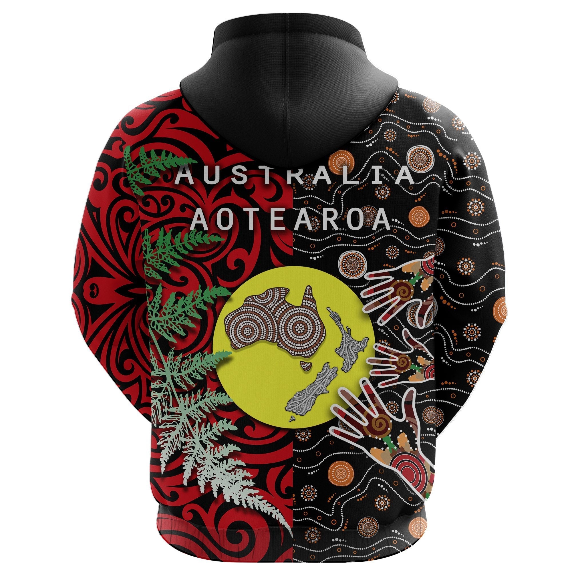 New Zealand Australia Zip Hoodie - Maori Aboriginal - Vibe Hoodie Shop