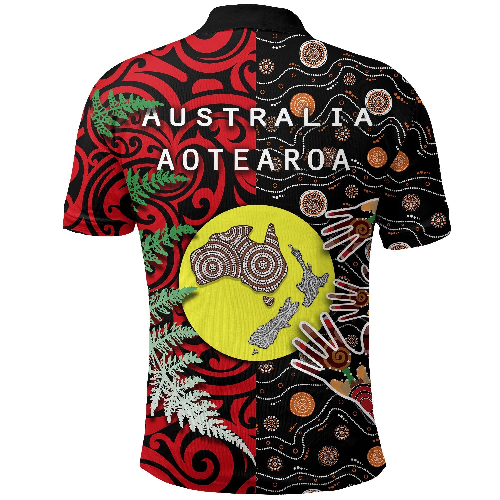 New Zealand Australia Polo Shirt - Maori Aboriginal - Vibe Hoodie Shop