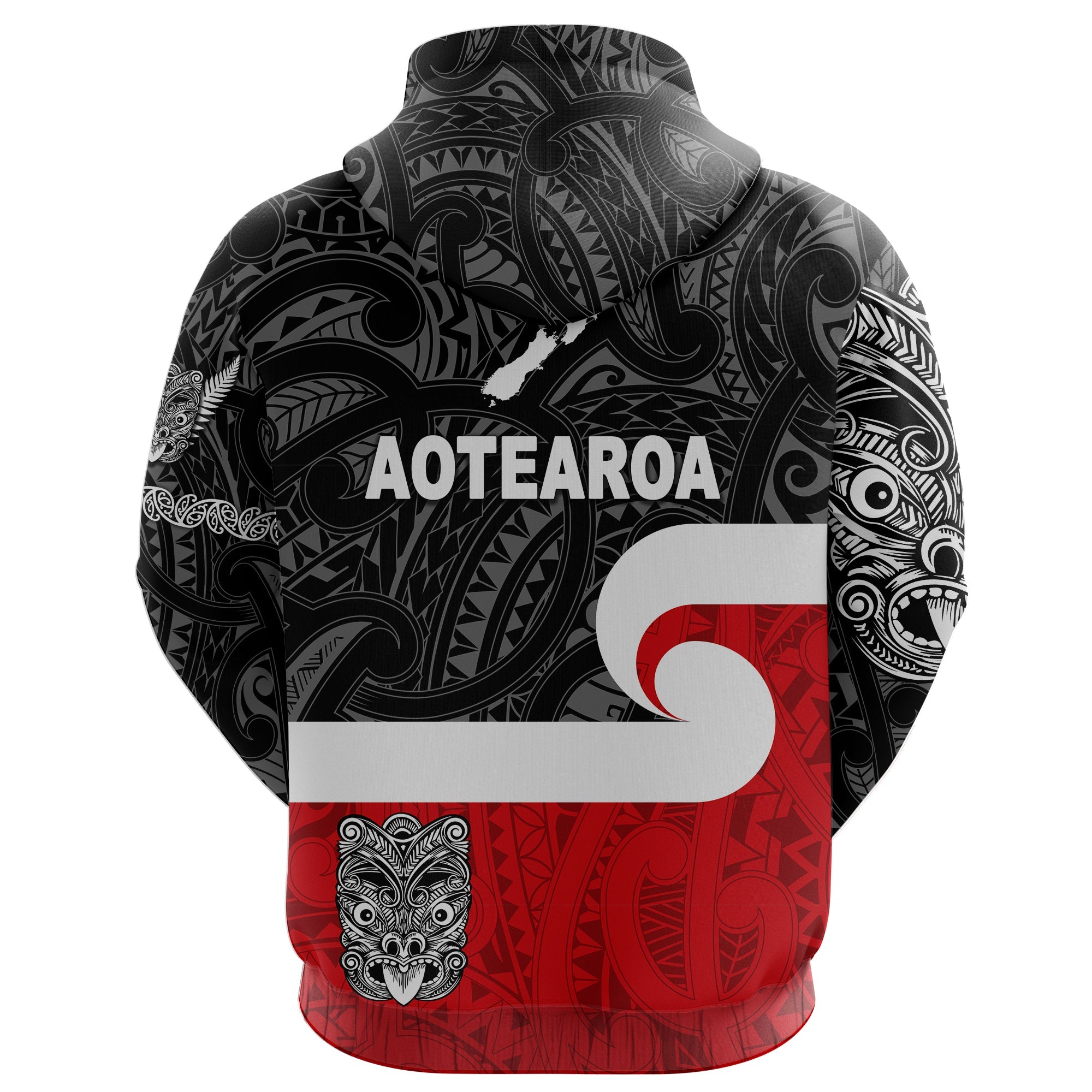 (Custom Personalised) Maori Aotearoa Haka Zip Hoodie New Zealand Simple LT8 - Vibe Hoodie Shop