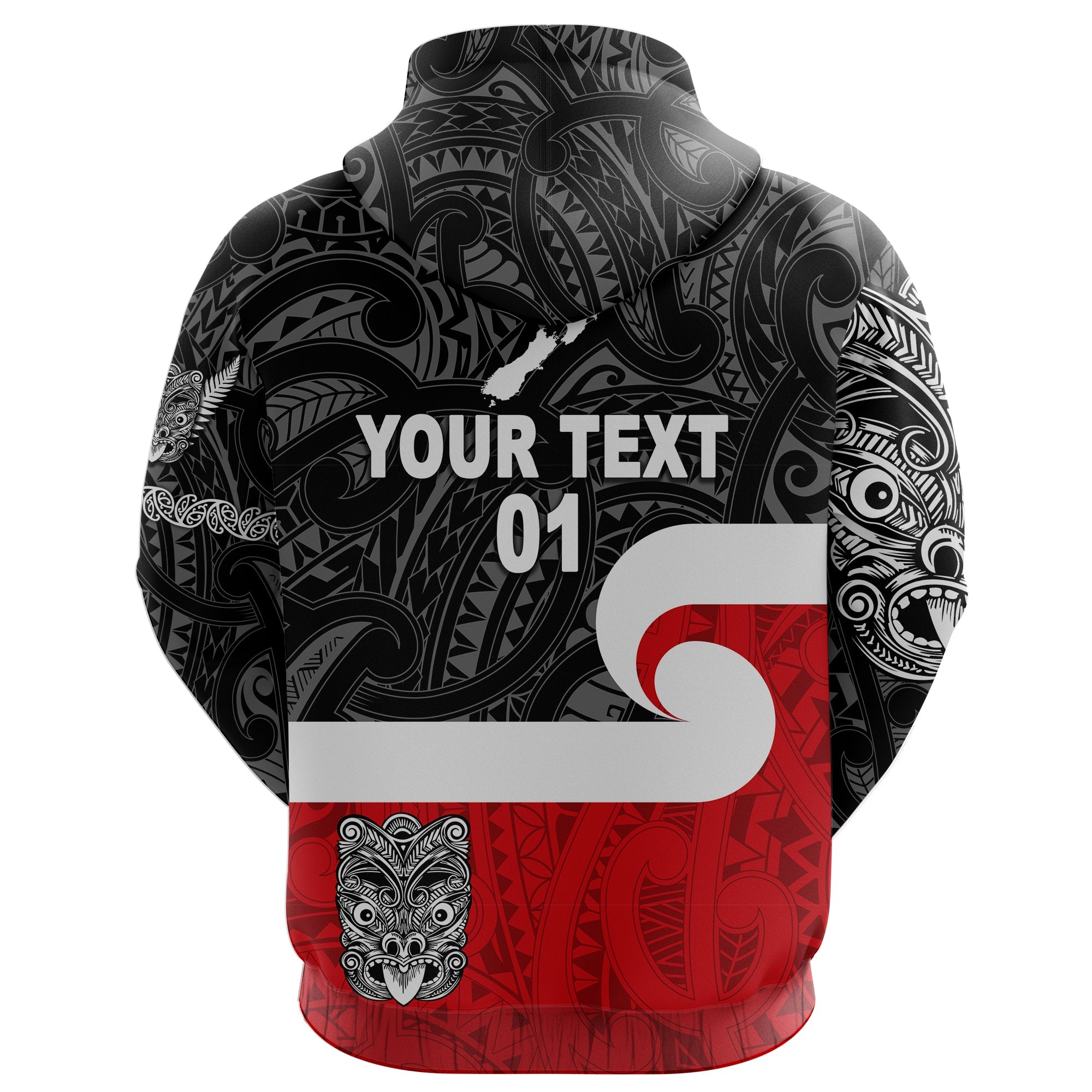 (Custom Personalised) Maori Aotearoa Haka Zip Hoodie New Zealand Simple, Custom Text And Number LT8 - Vibe Hoodie Shop