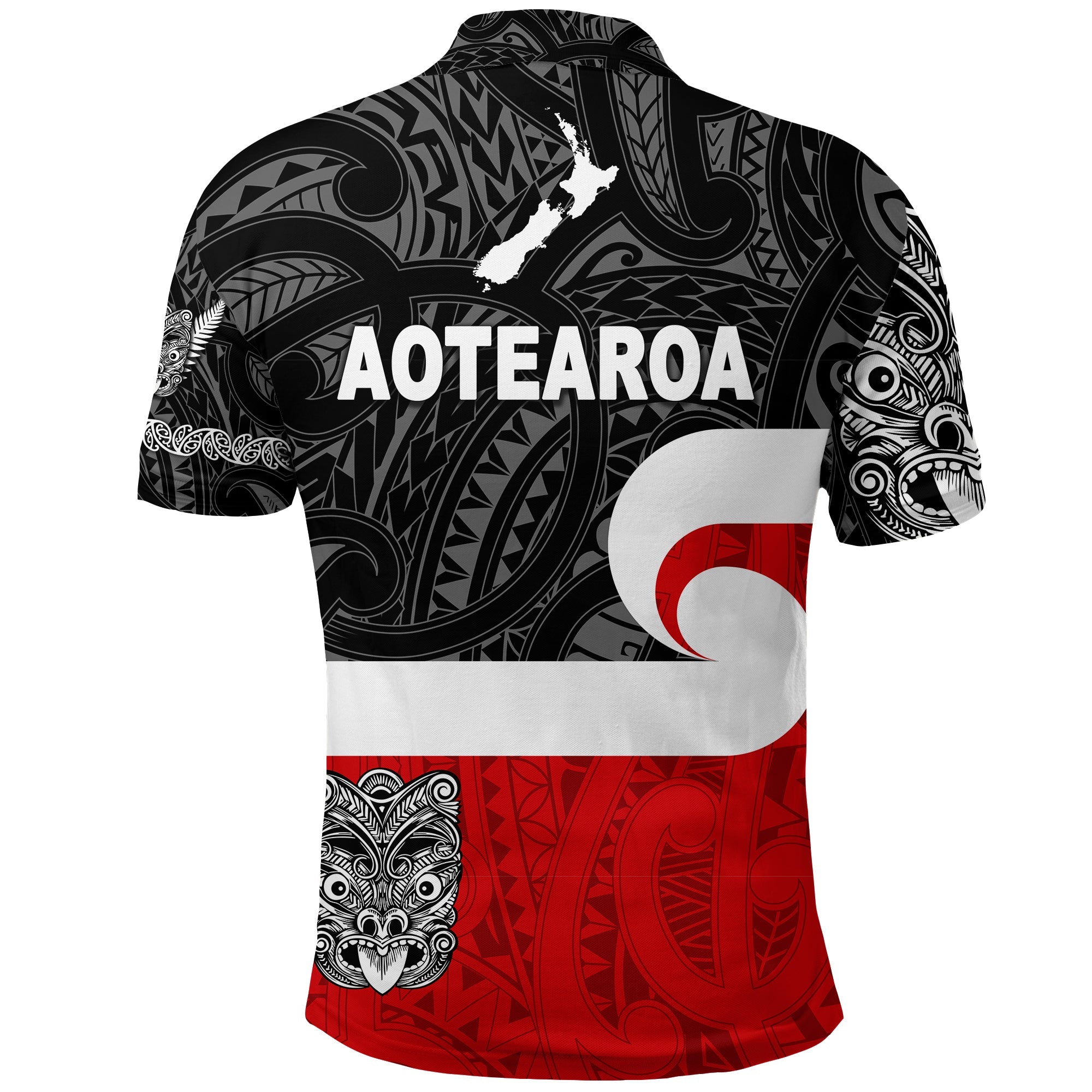 (Custom Personalised) Maori Aotearoa Haka Polo Shirt New Zealand Simple - Vibe Hoodie Shop