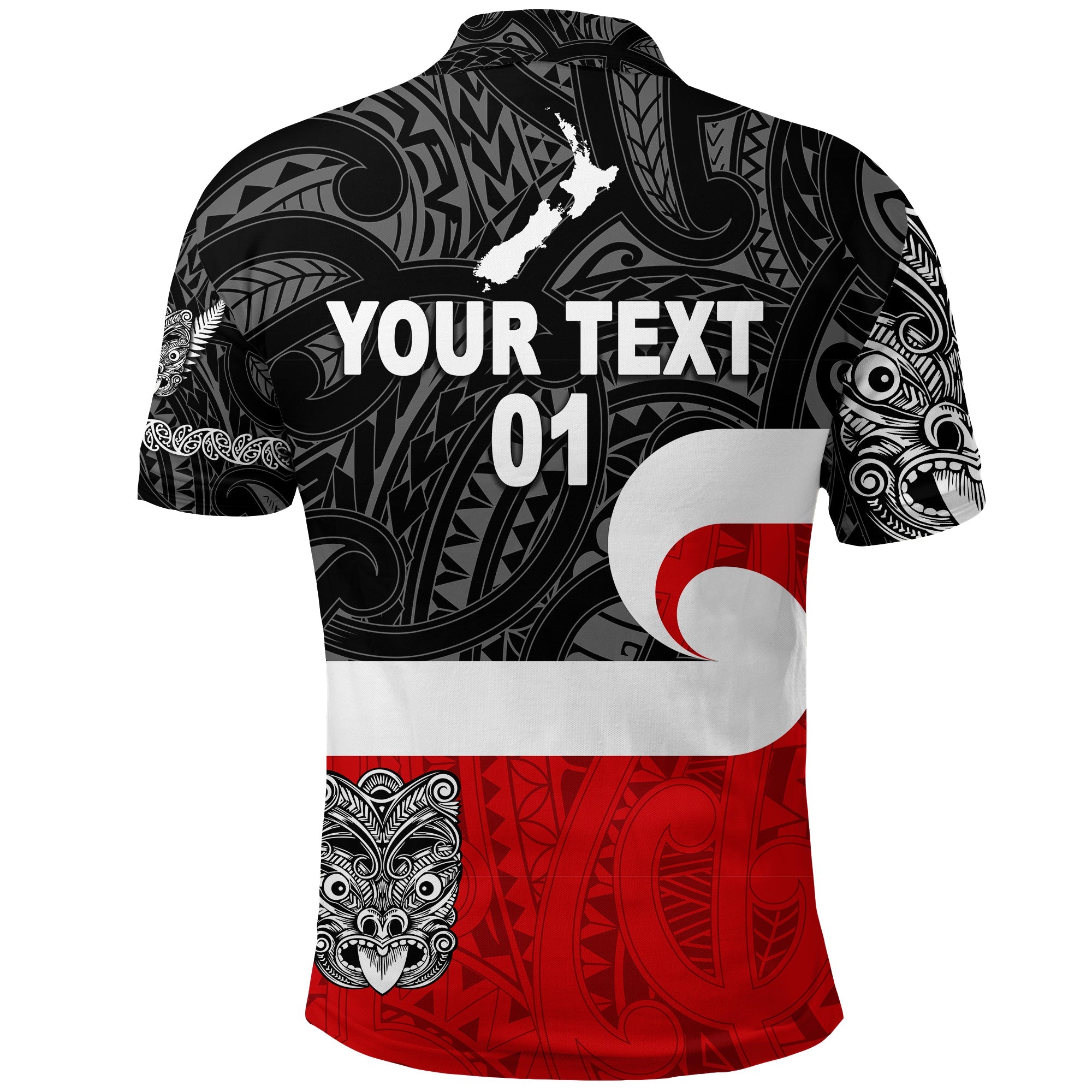 (Custom Personalised) Maori Aotearoa Haka Polo Shirt New Zealand Simple, Custom Text And Number - Vibe Hoodie Shop