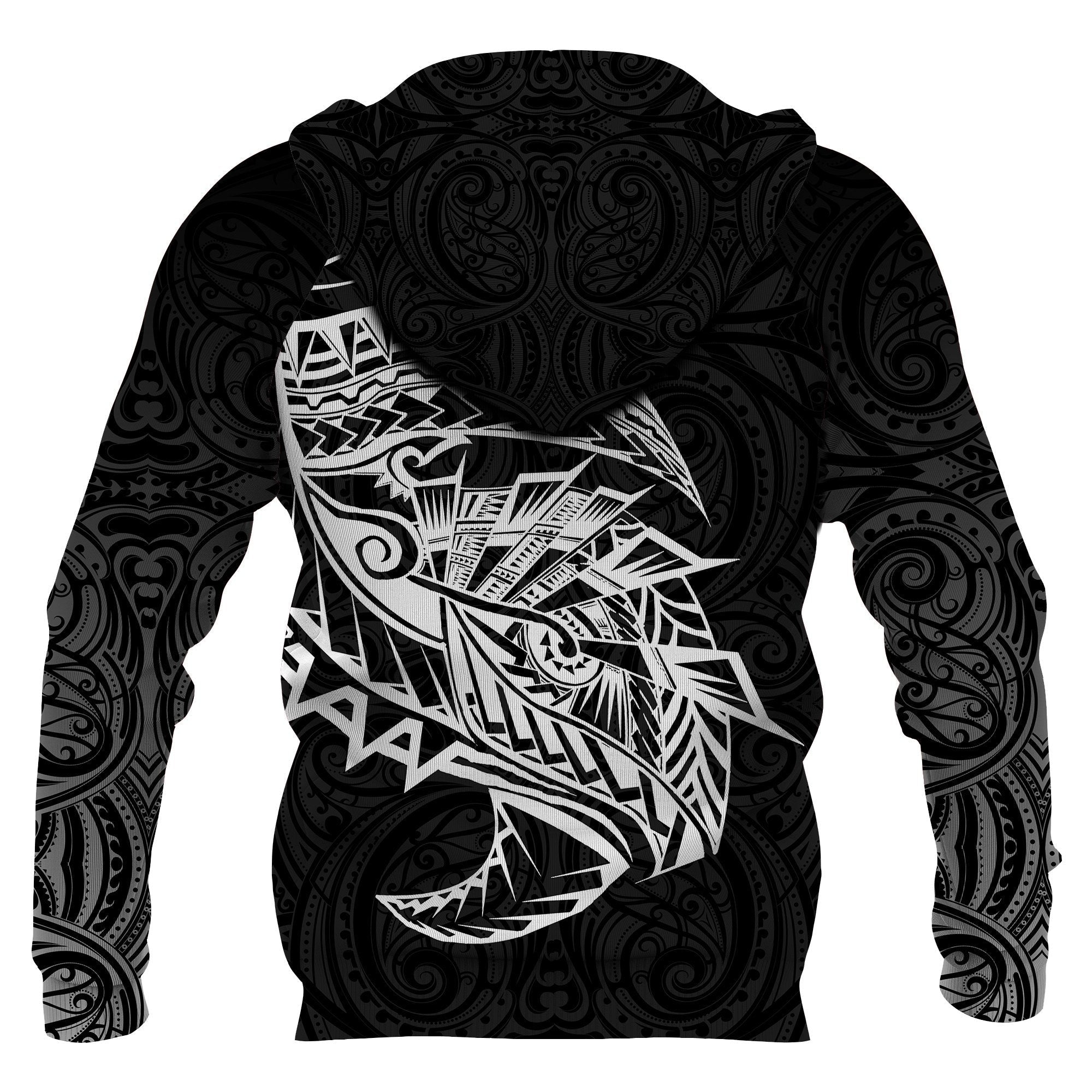 New Zealand Zip Up Hoodie, Maori Tattoo Zipper Hoodie Polynesian Style - Vibe Hoodie Shop