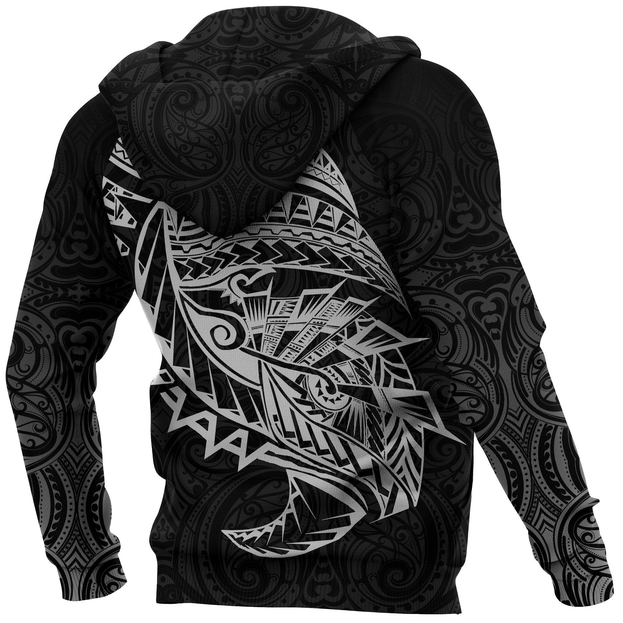 New Zealand Zip Up Hoodie, Maori Tattoo Zipper Hoodie Polynesian Style - Vibe Hoodie Shop