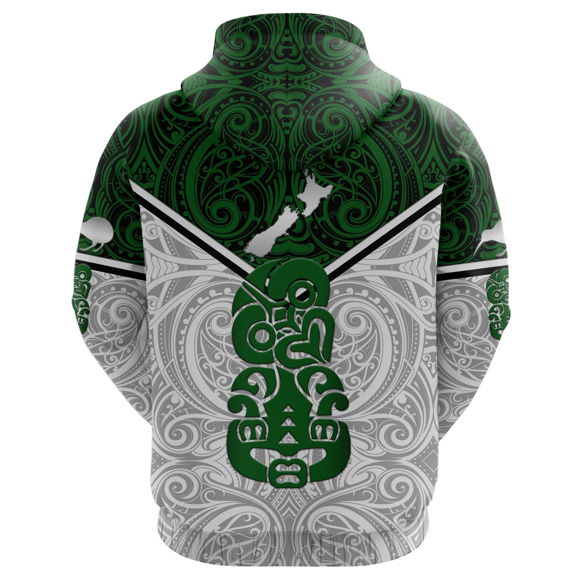 New Zealand Maori Rugby Zip Hoodie Pride Version - White - Vibe Hoodie Shop