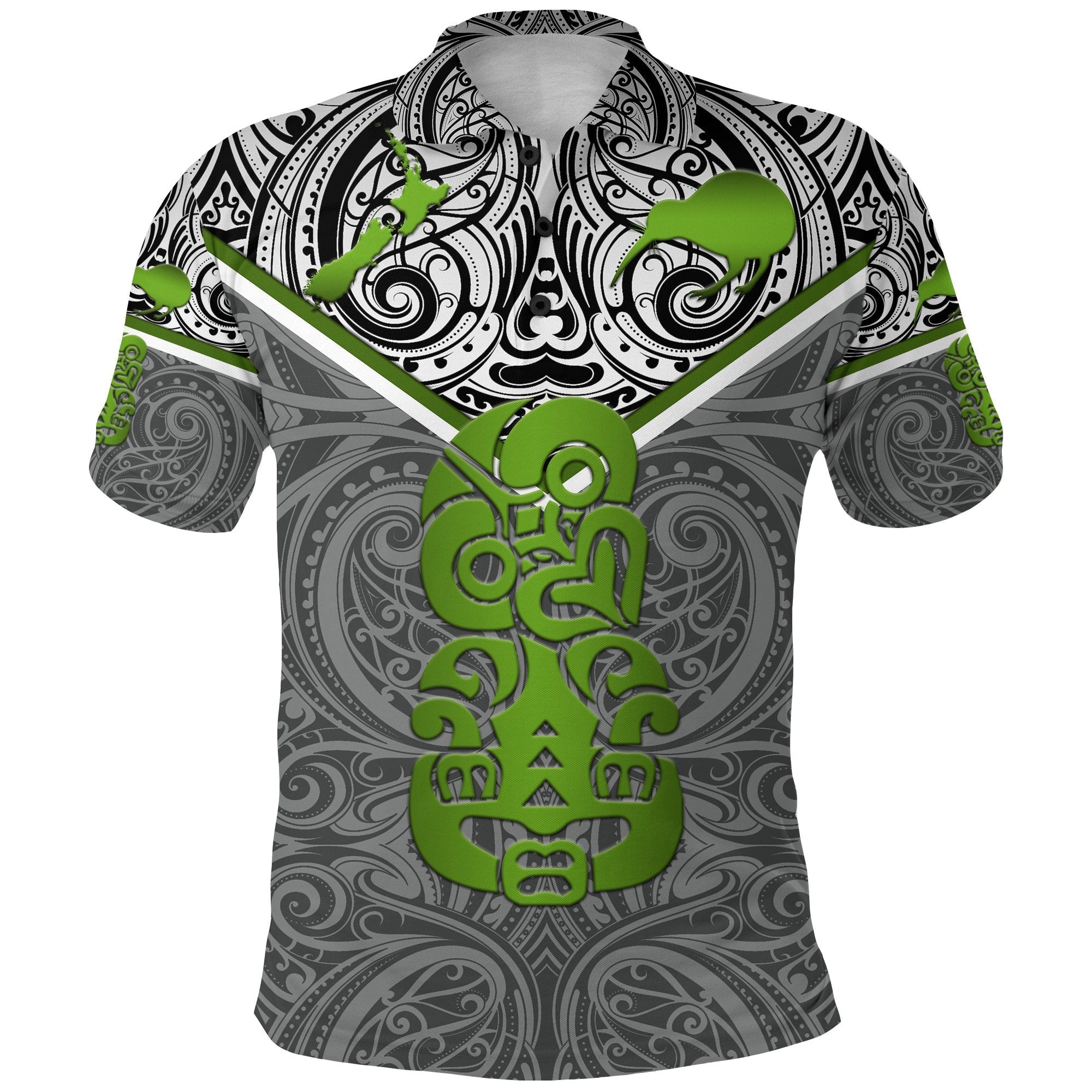 combo-polo-shirt-and-men-short-new-zealand-maori-rugby-pride-version-gray