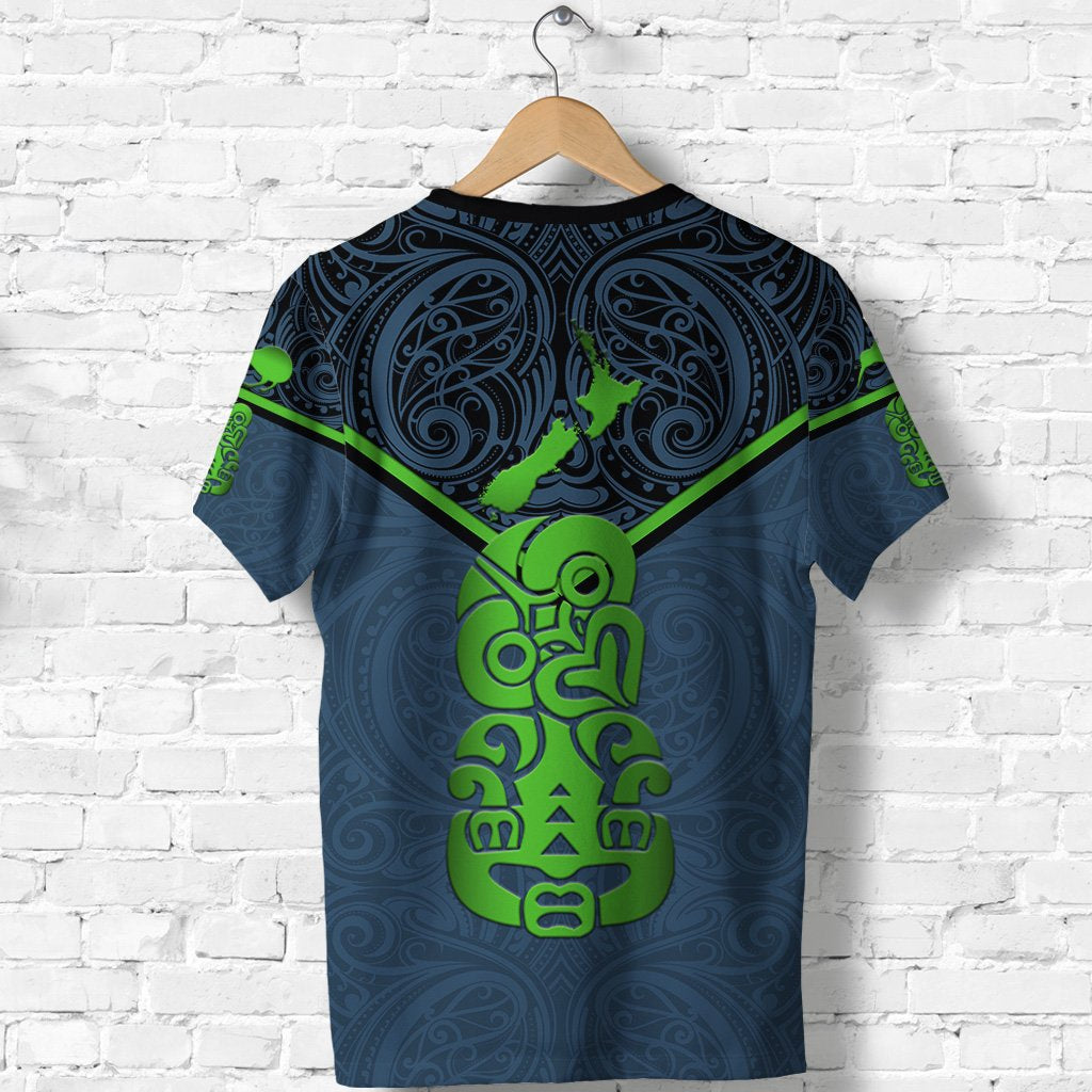 New Zealand Maori Rugby T shirt Pride Version - Navy - Vibe Hoodie Shop