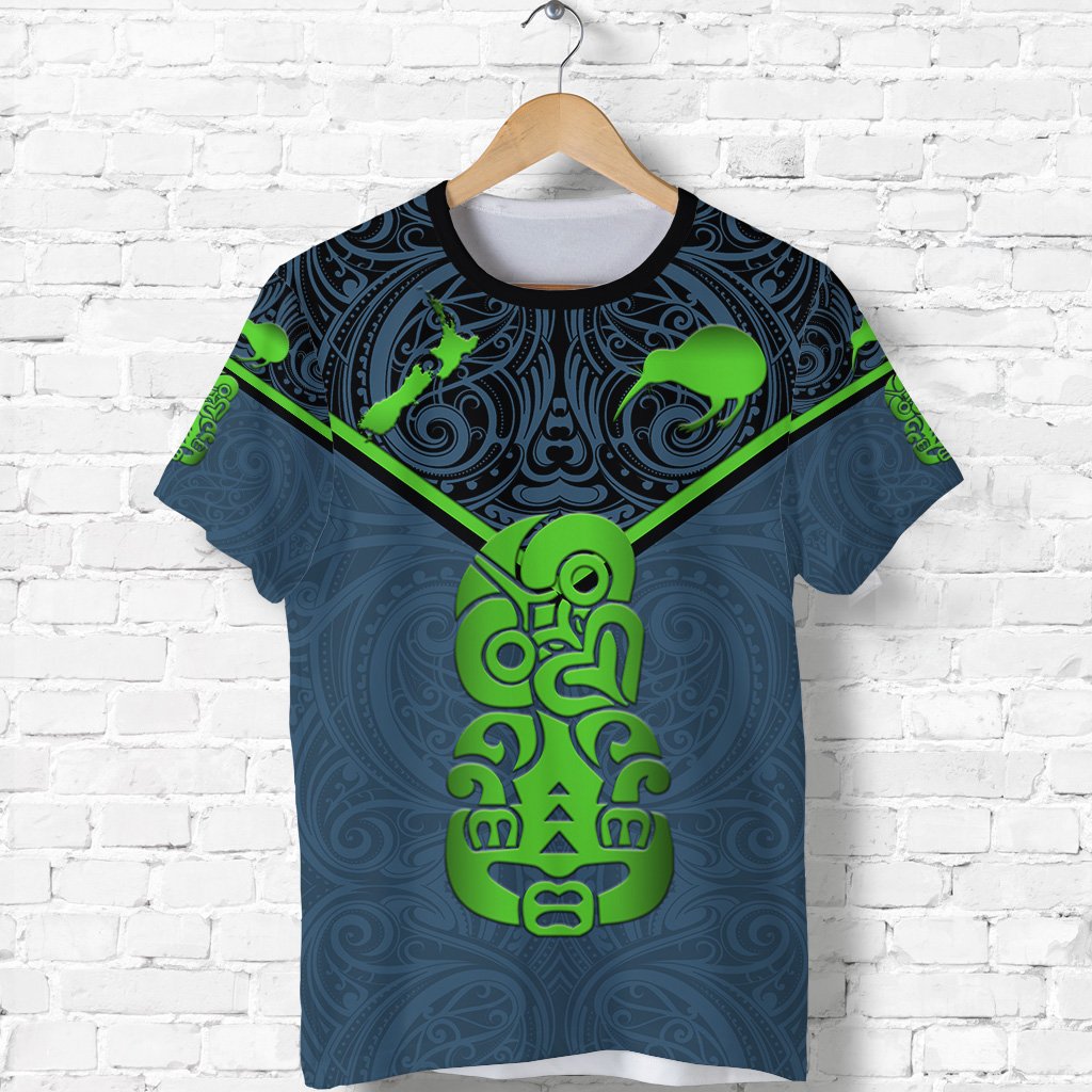 New Zealand Maori Rugby T shirt Pride Version - Navy - Vibe Hoodie Shop