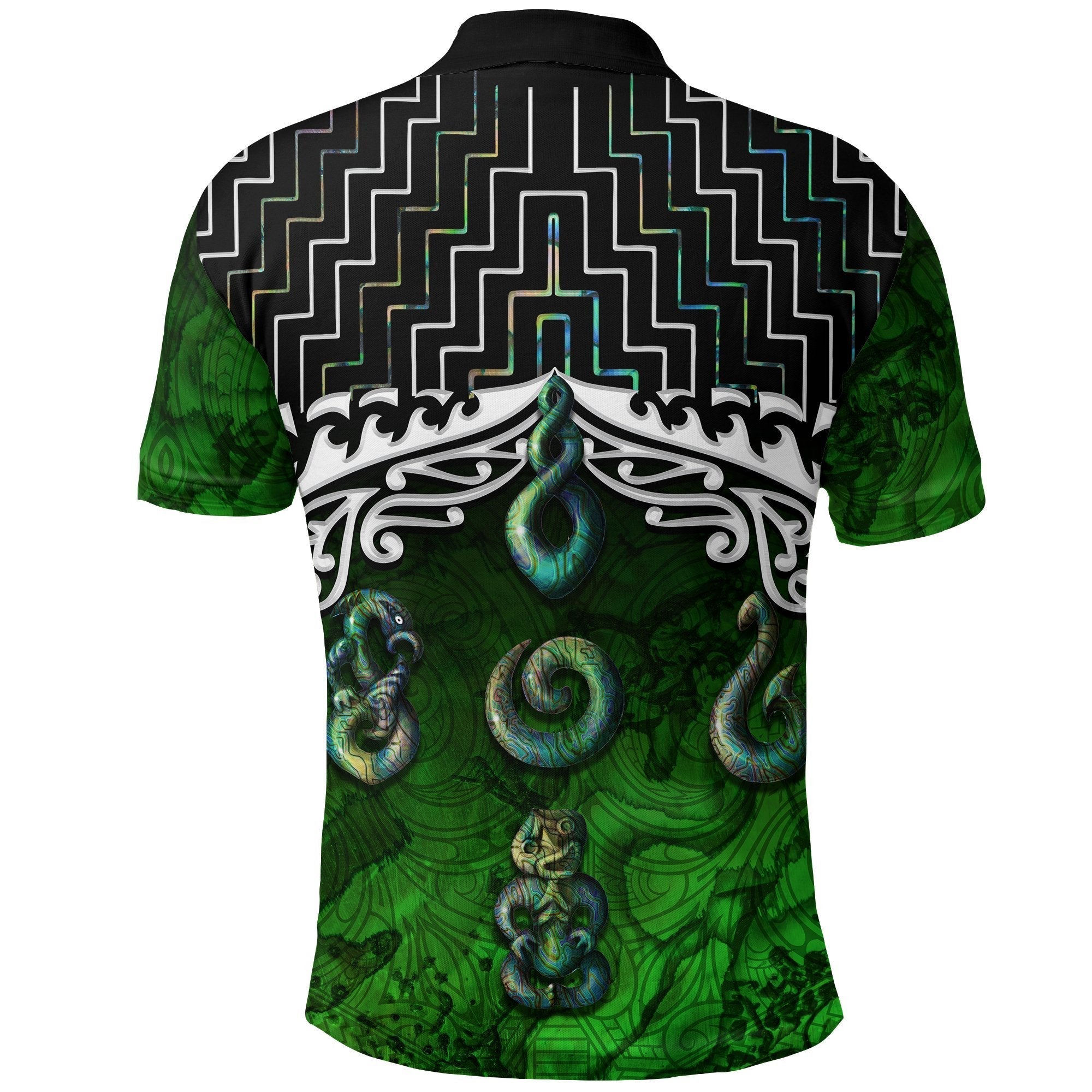 New Zealand Maori Polo Shirt, Poutama Maori Symbols Golf Shirt - Vibe Hoodie Shop