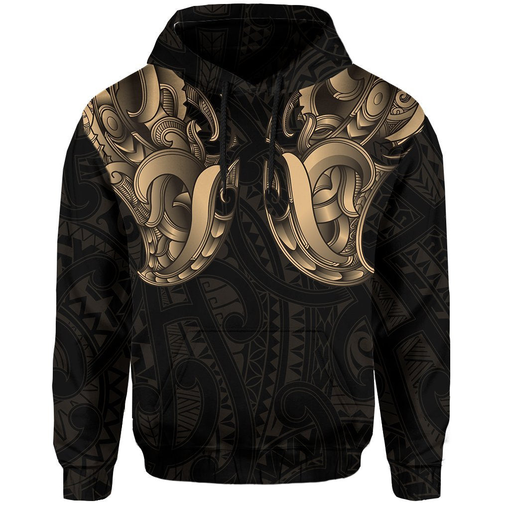 Maori Ta Moko Hoodie New Zealand Gold - Vibe Hoodie Shop