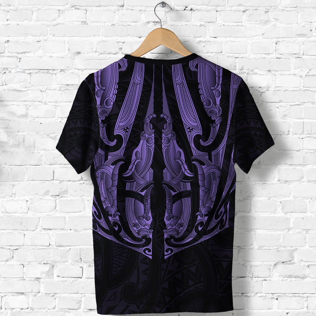 Maori Ta Moko T shirt New Zealand Pastel Purple - Vibe Hoodie Shop