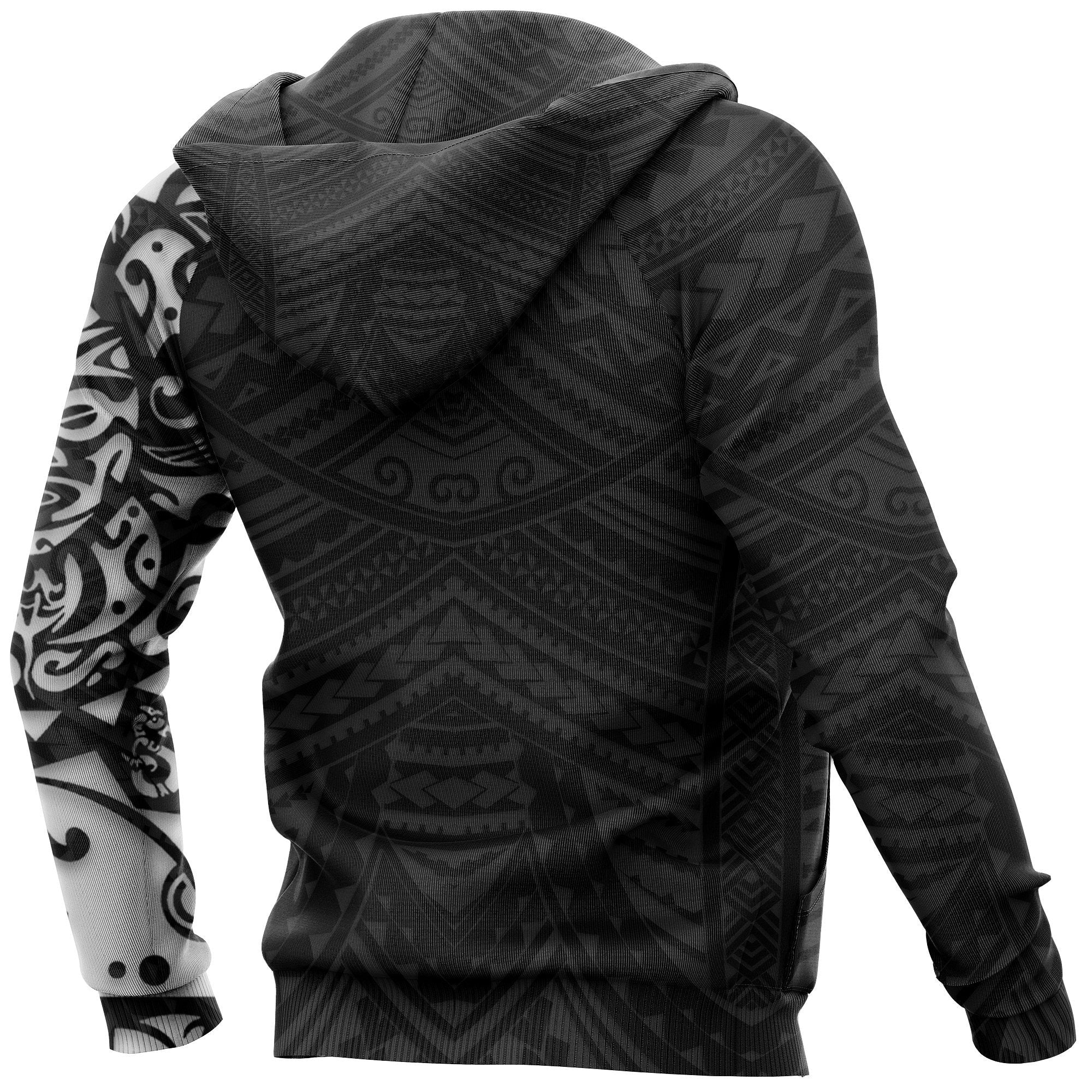 Maori Hoodie, New Zealand Lion Tattoo Pullover Hoodie White - Vibe Hoodie Shop
