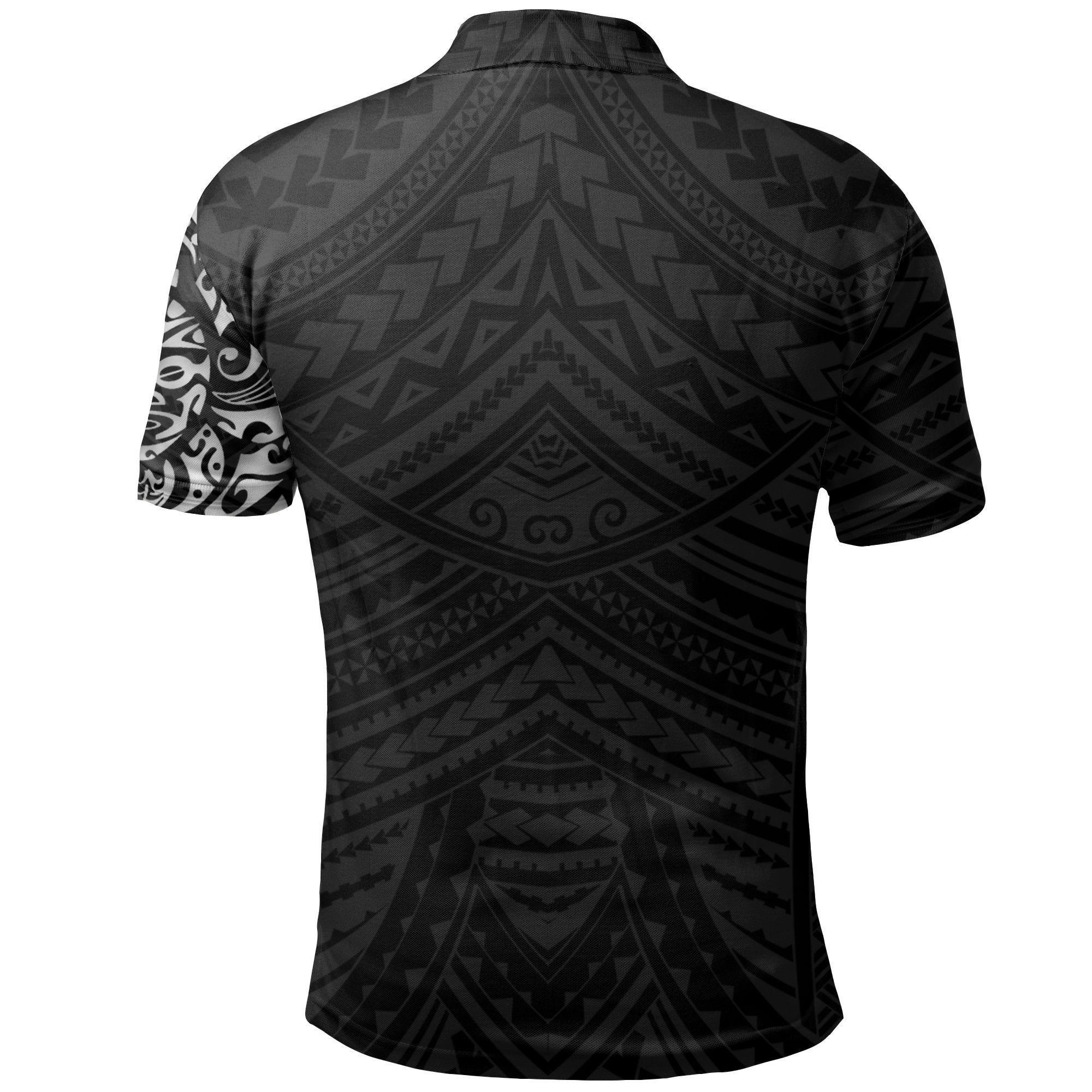 New Zealand Maori Polo Shirt, Maori Lion Tattoo Golf Shirts White - Vibe Hoodie Shop