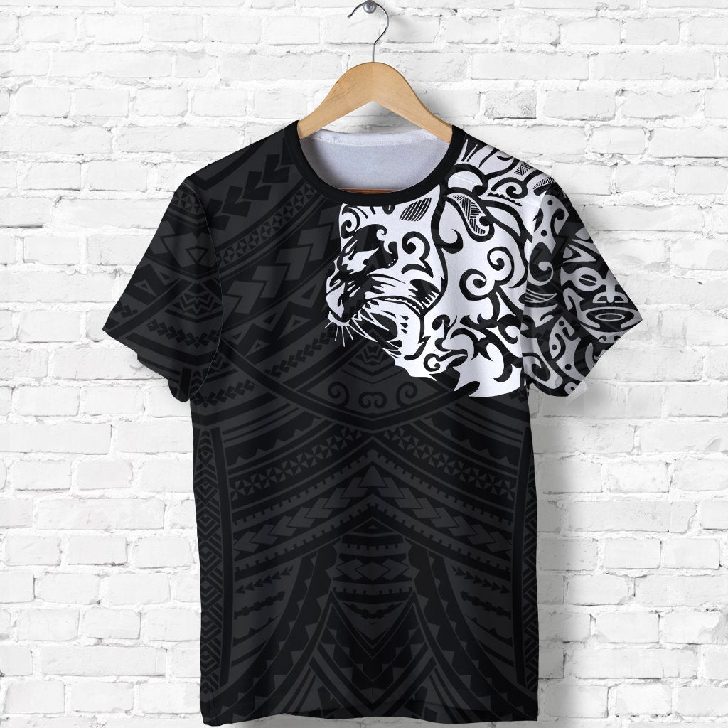 New Zealand T shirt, Maori Lion Tattoo Shirt - White - Vibe Hoodie Shop
