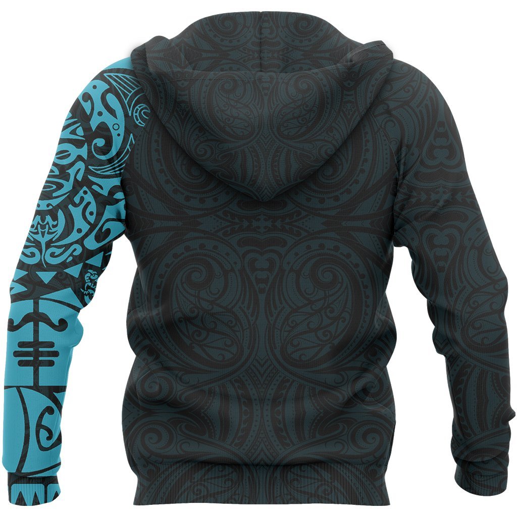New Zealand Tangaroa Hoodie, Maori Tattoo Pullover Hoodie - Vibe Hoodie Shop