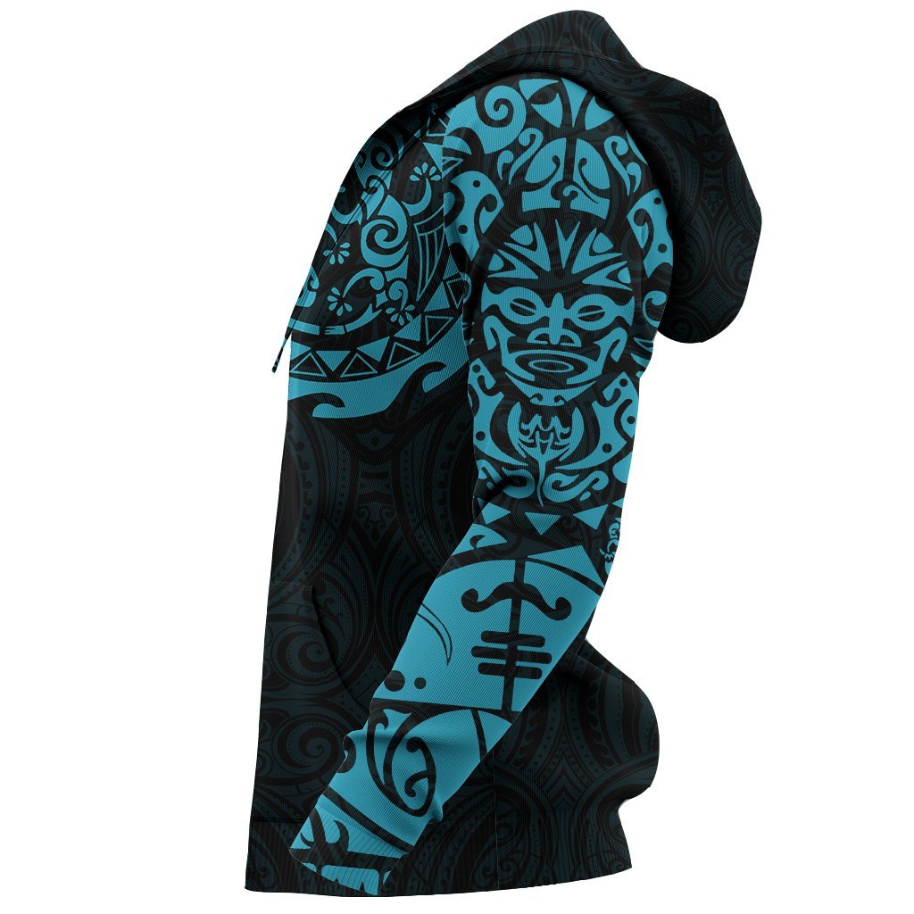 New Zealand Tangaroa Hoodie, Maori Tattoo Pullover Hoodie - Vibe Hoodie Shop