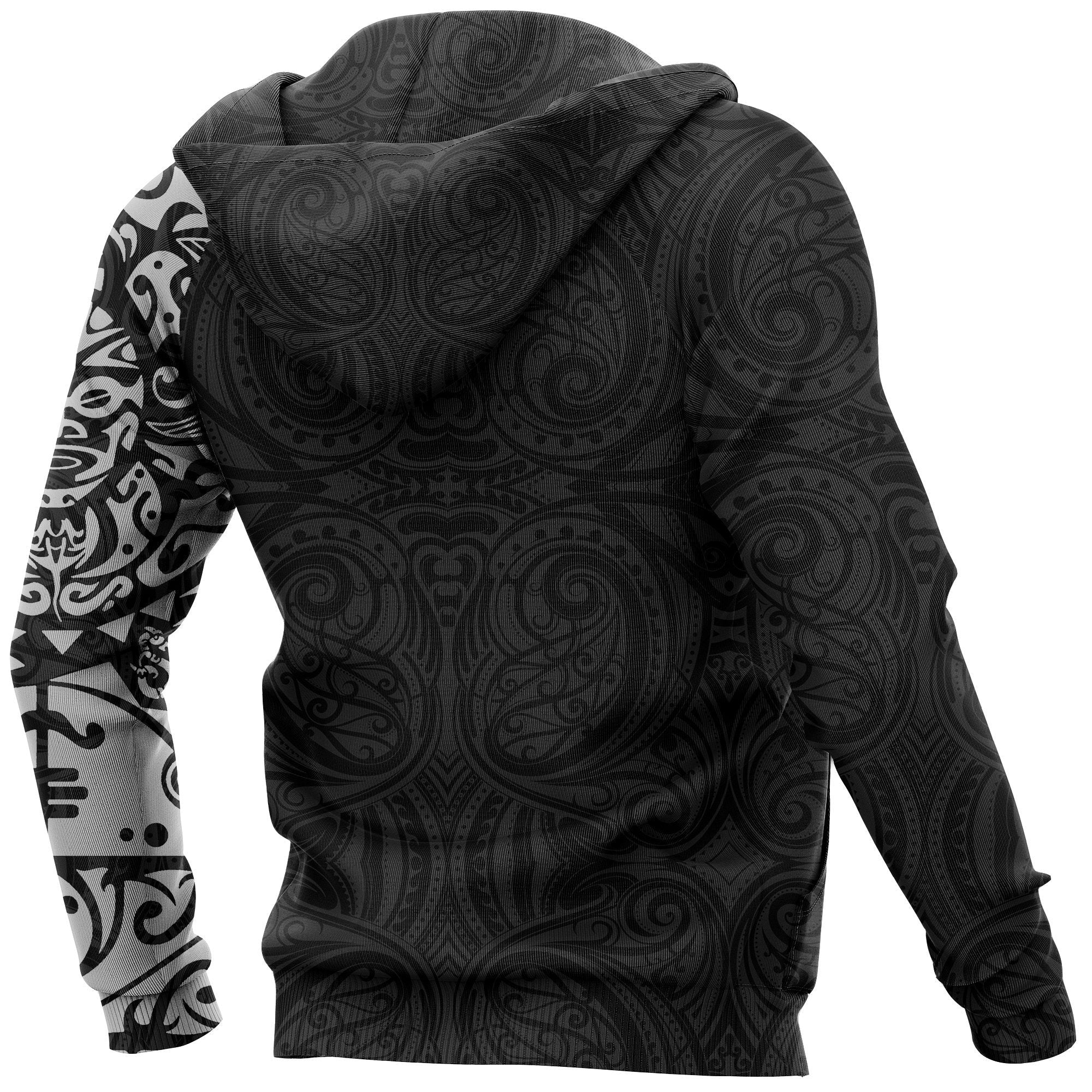 Maori Tattoo Hoodie, New Zealand Lizard Pullover Hoodie - Vibe Hoodie Shop