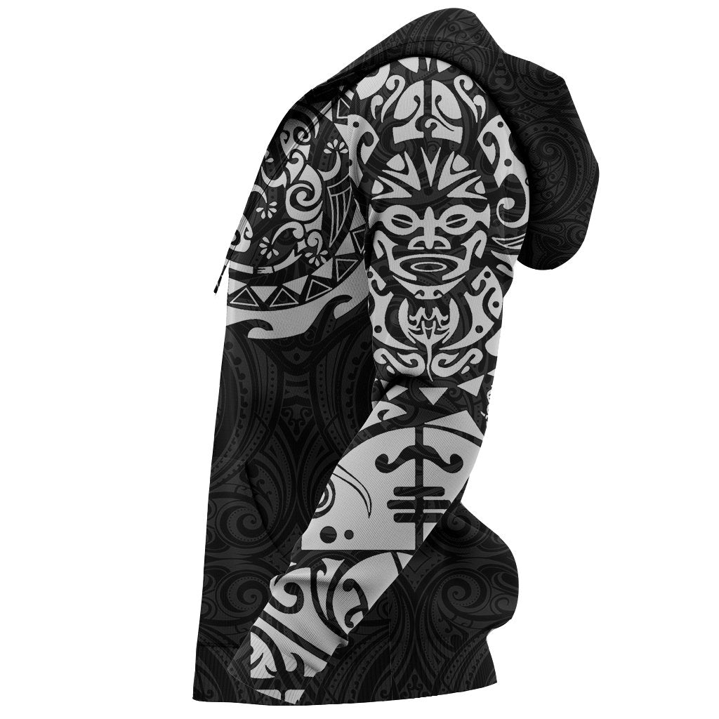 Maori Tattoo Hoodie, New Zealand Lizard Pullover Hoodie - Vibe Hoodie Shop