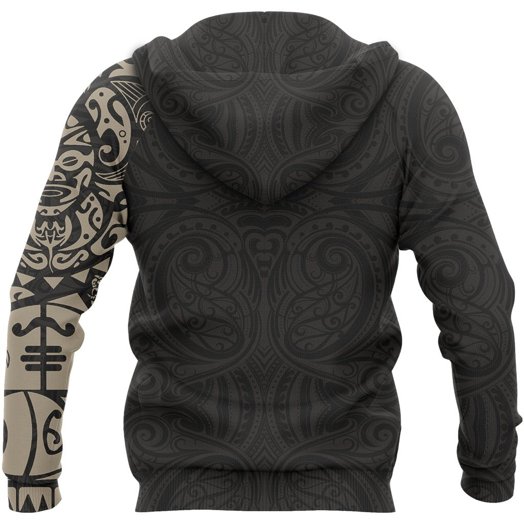 Maori Tattoo Hoodie, New Zealand Lizard All Over Print Hoodie - Vibe Hoodie Shop
