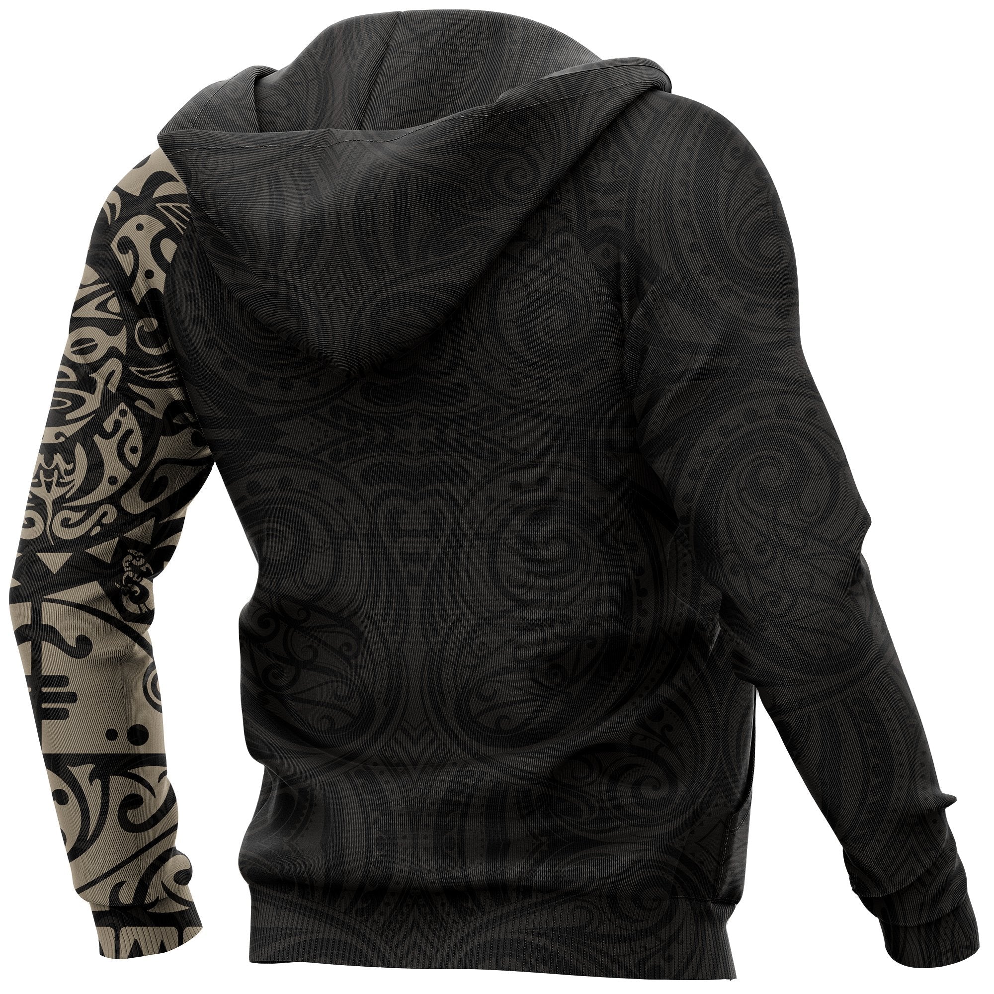Maori Tattoo Hoodie, New Zealand Lizard All Over Print Hoodie - Vibe Hoodie Shop