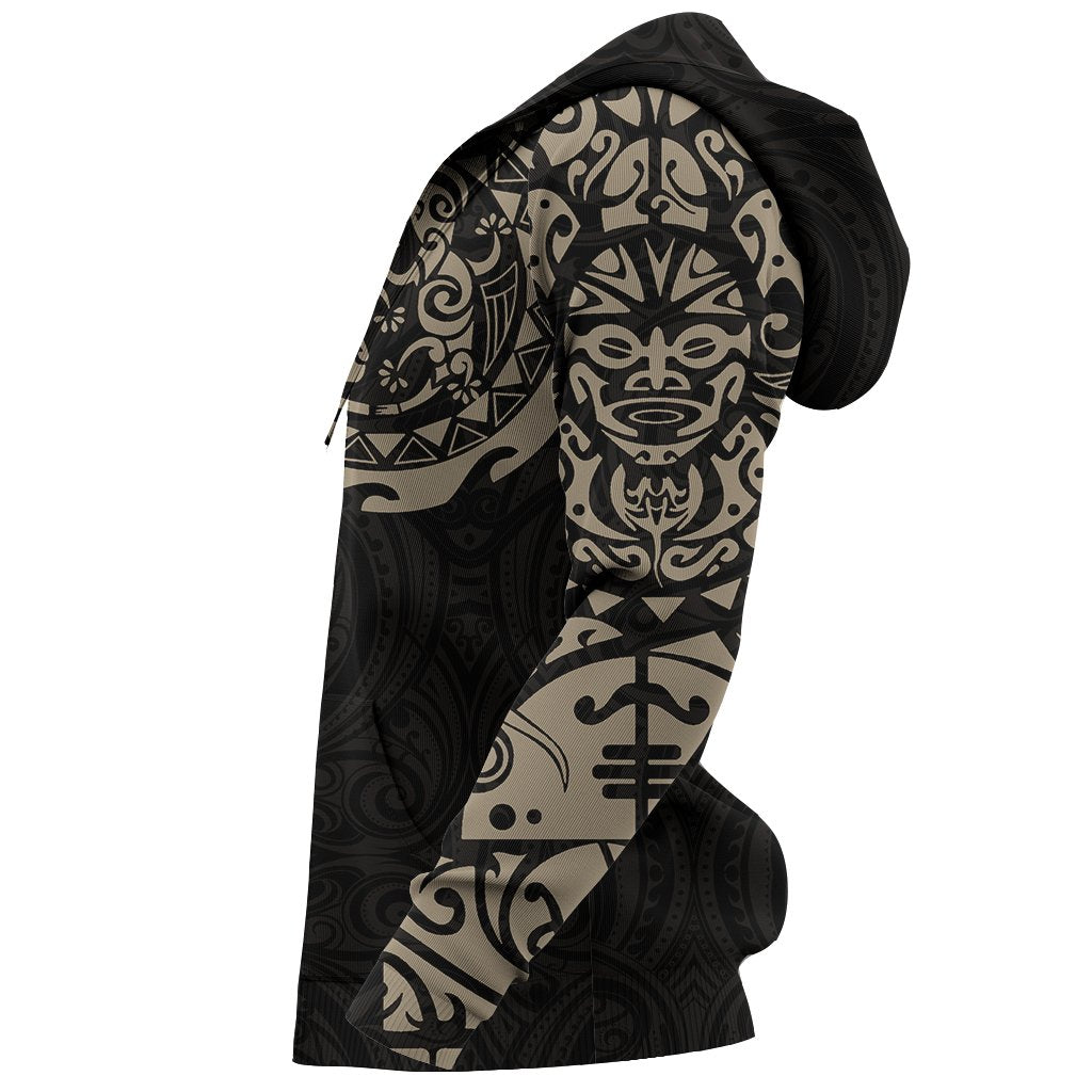 Maori Tattoo Hoodie, New Zealand Lizard All Over Print Hoodie - Vibe Hoodie Shop