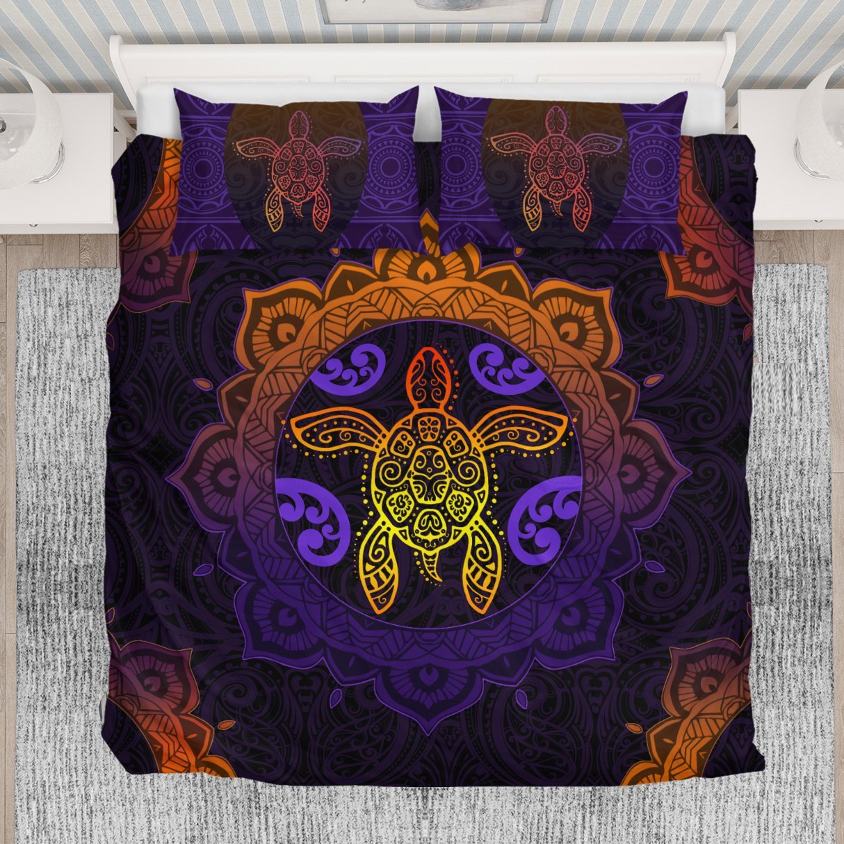 Maori Turtle Bedding Set - Vibe Hoodie Shop