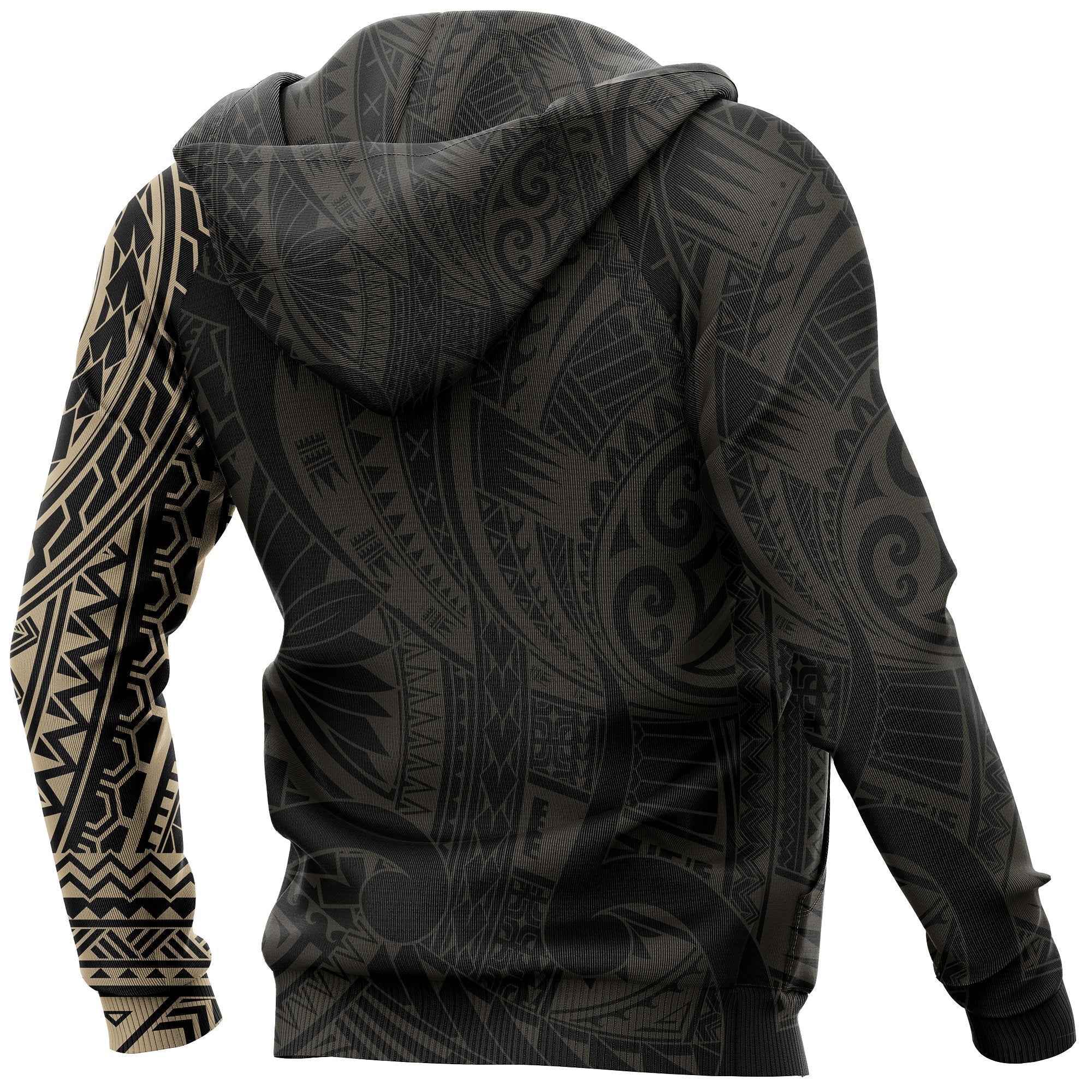 Maori Wolf Hoodie, New Zealand Maori Tattoo Pullover Hoodie - Vibe Hoodie Shop