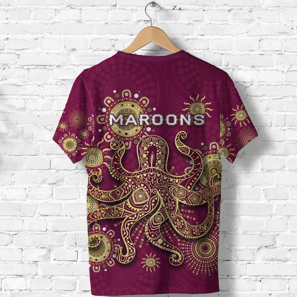 Queensland T shirt Maroons Indigenous - Vibe Hoodie Shop