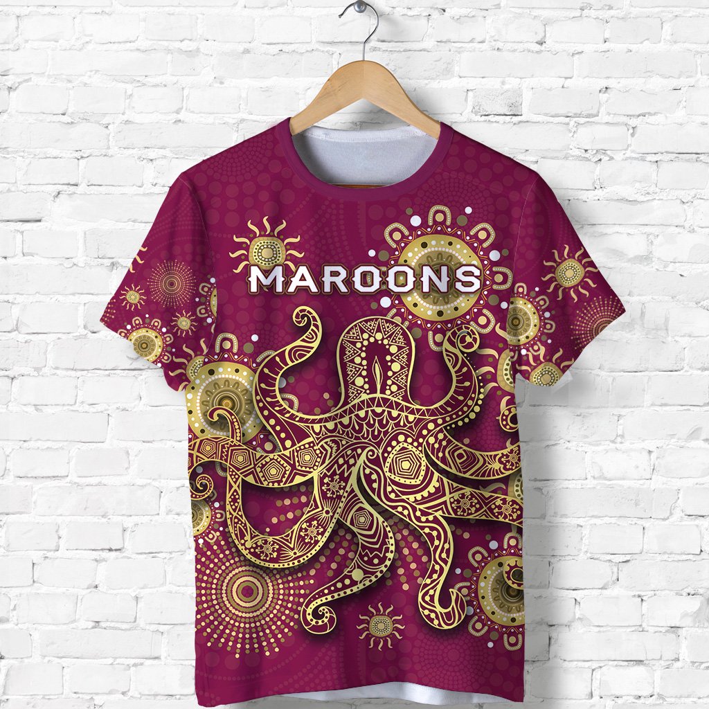 Queensland T shirt Maroons Indigenous - Vibe Hoodie Shop